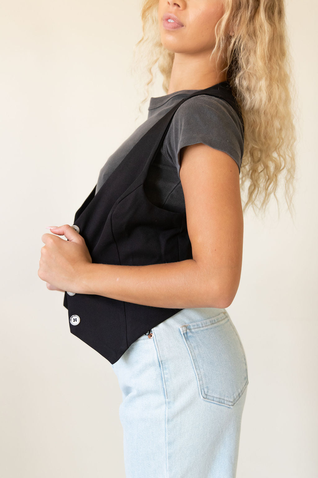 Impress Me Button Down Vest