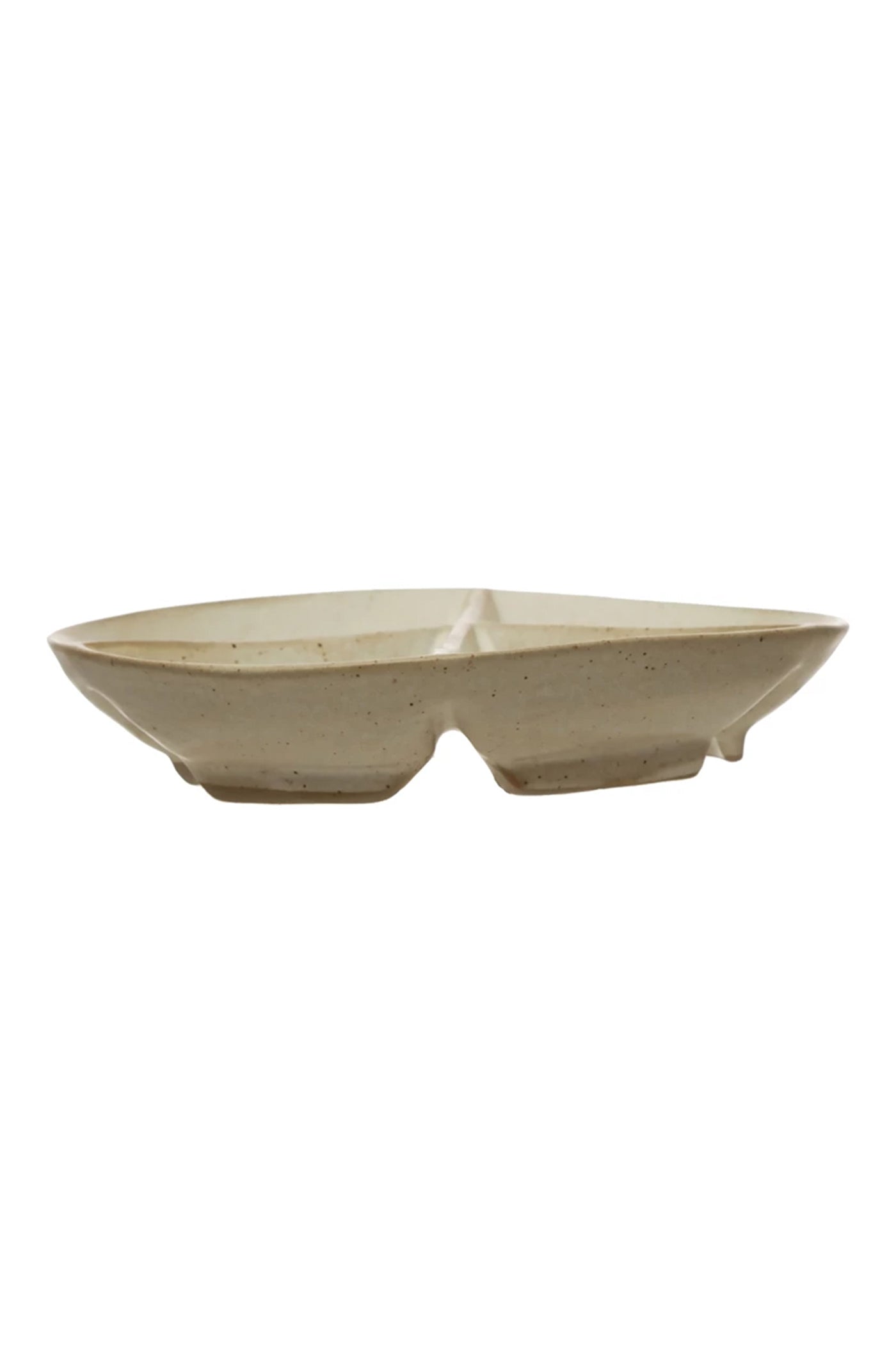 Stoneware Peace Sign Divided Dish