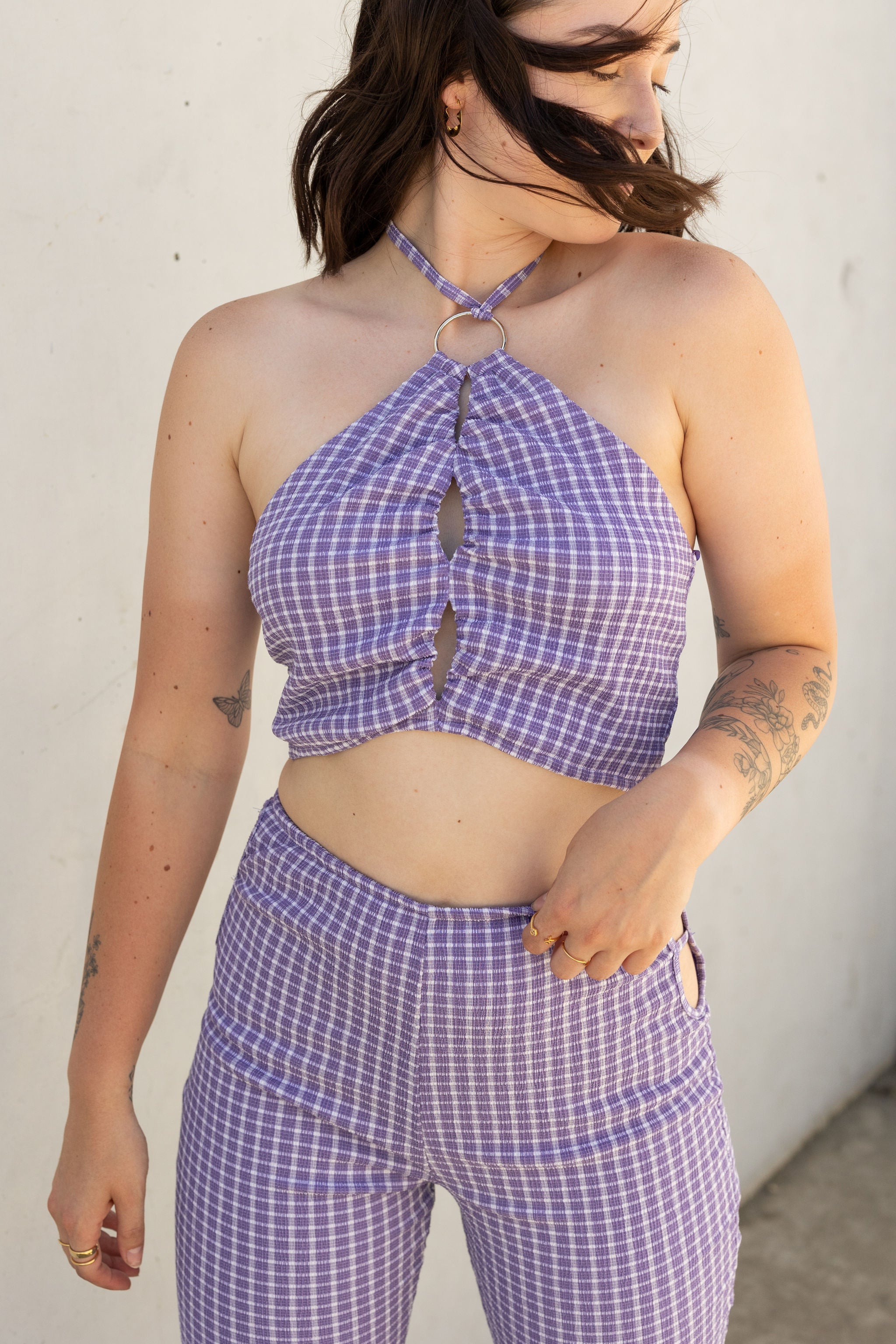 Never Know Checkered Crop Top
