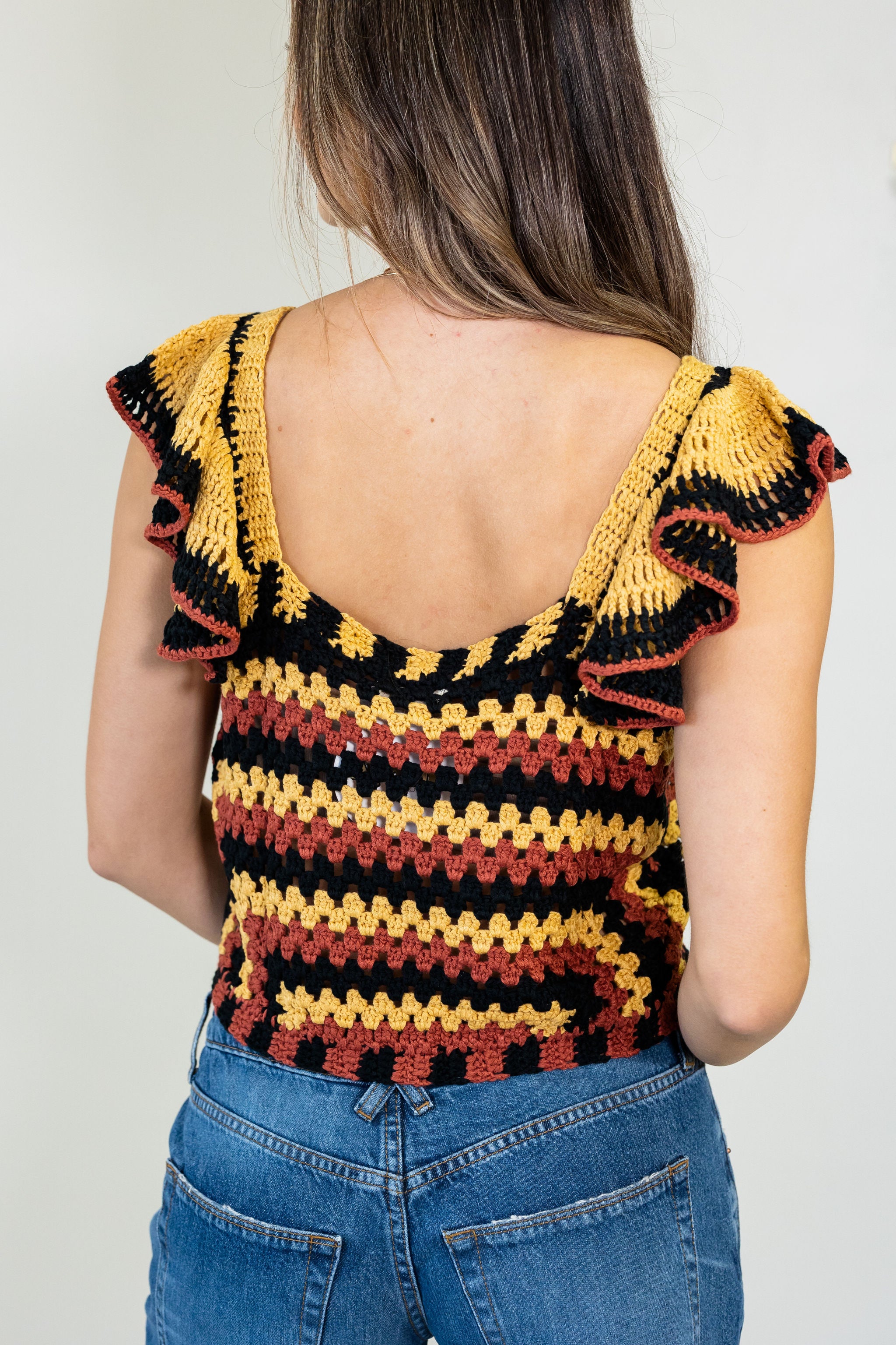 My Reaction Open Knit Crop Top