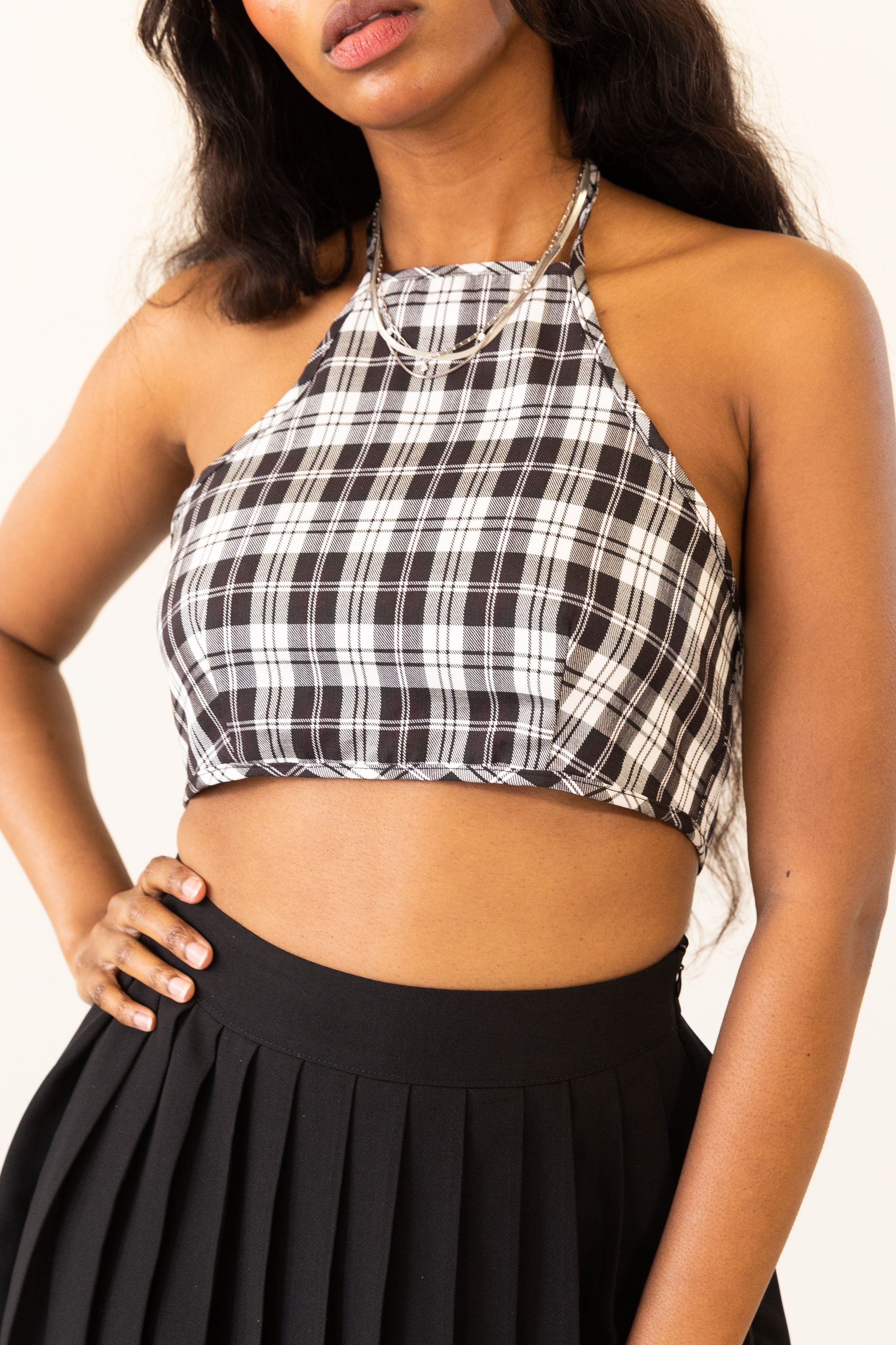 Good Times Plaid Crop Top