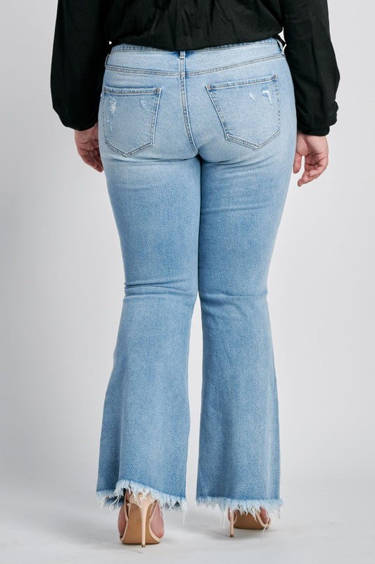 Just Me Mid Rise Flare Jeans by Nectar Curve