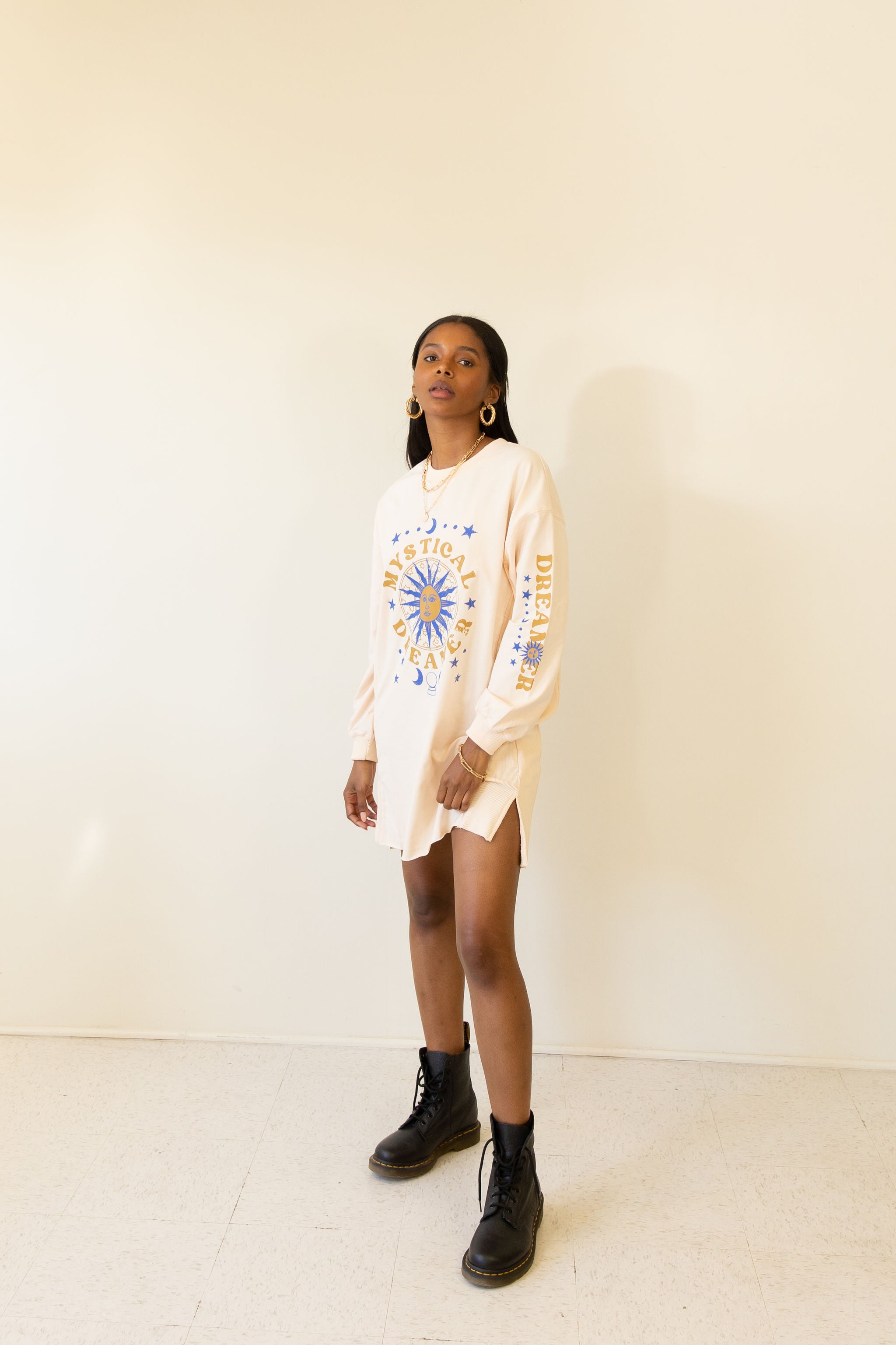 Mystical Dream Graphic T-Shirt Dress