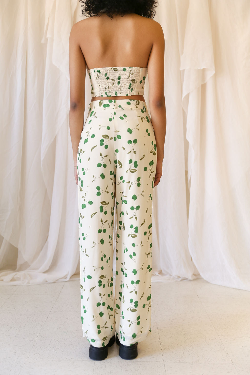Love Triangle Cherry Printed Trouser Pants
