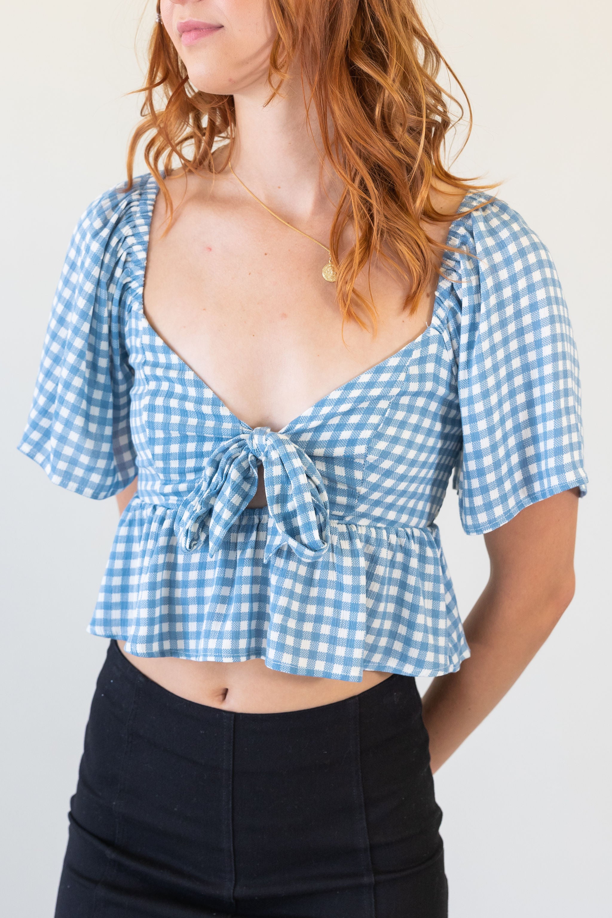 Every Moment Checker Crop Top
