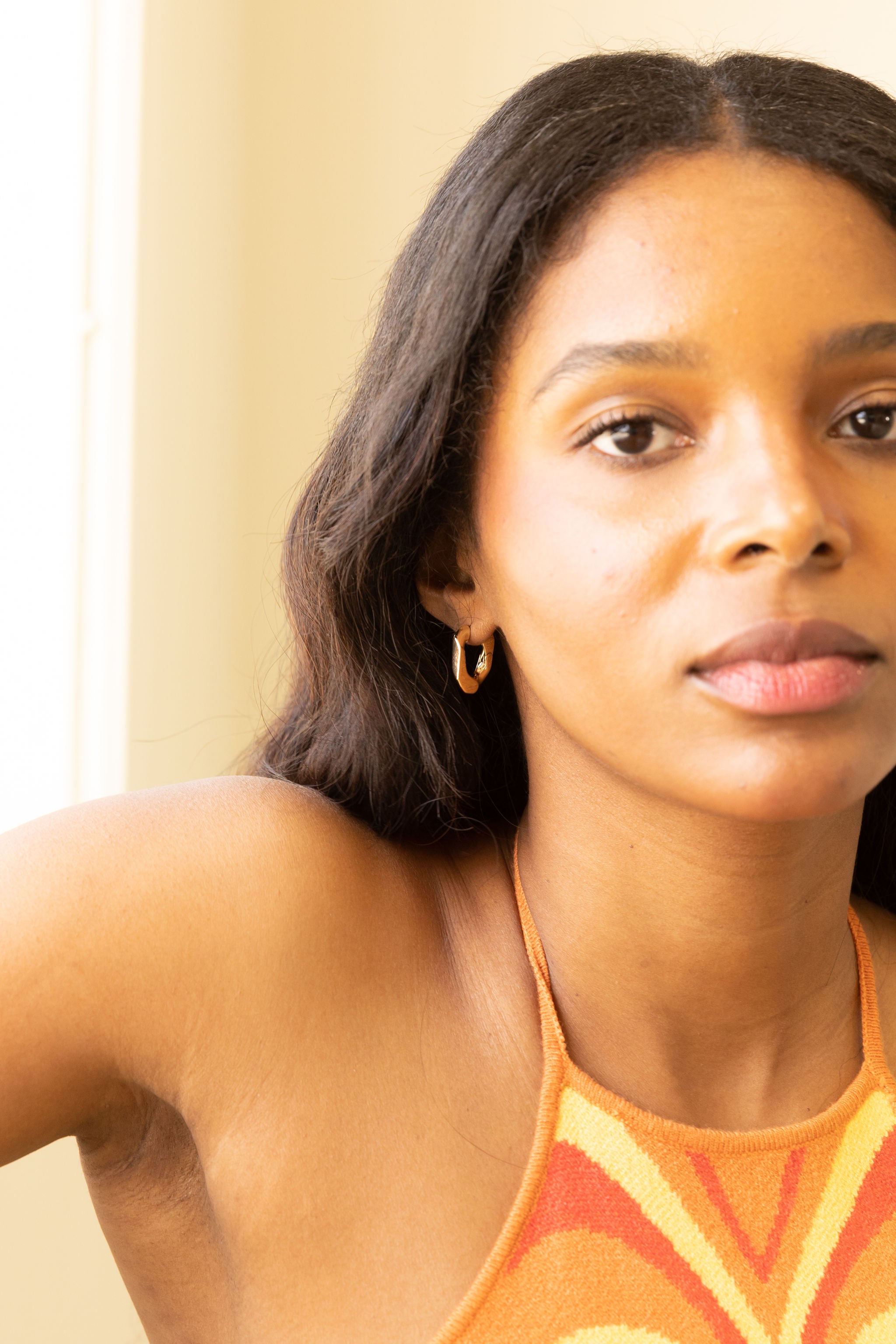 Mini Square Latch Hoop Earrings
