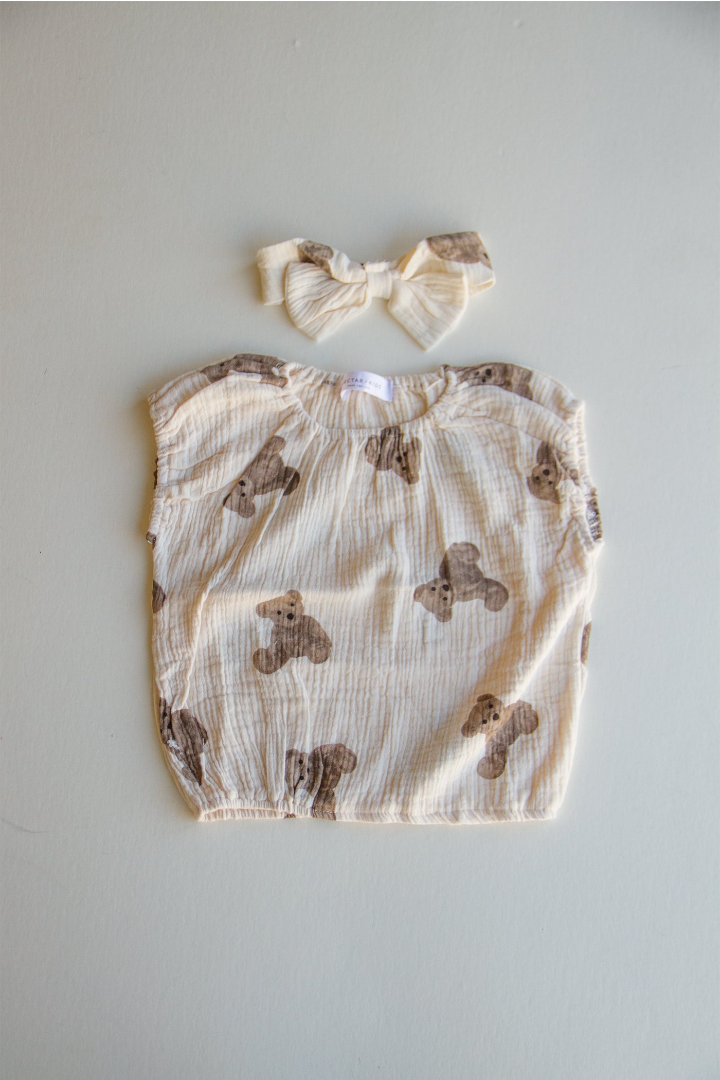 Teddy Bears Blouse & Bow