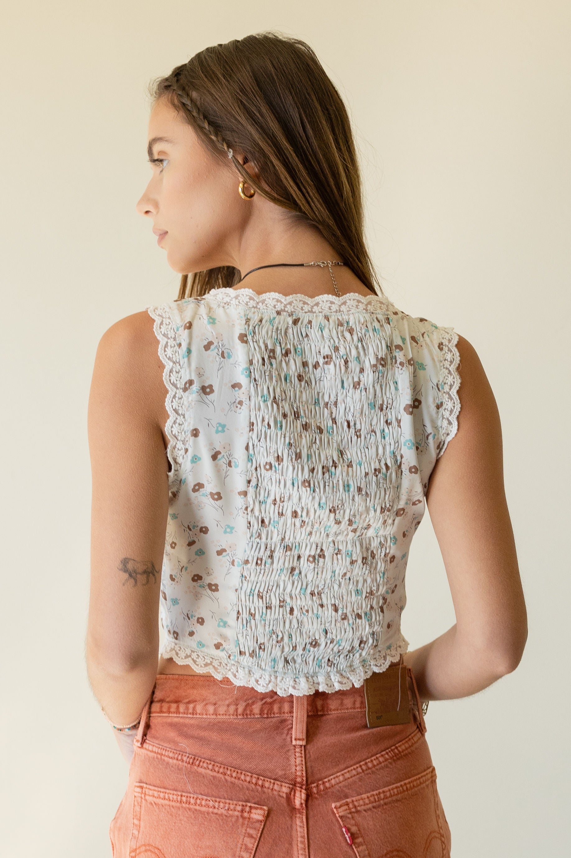 Always Dreaming Floral Sleeveless Crop Top