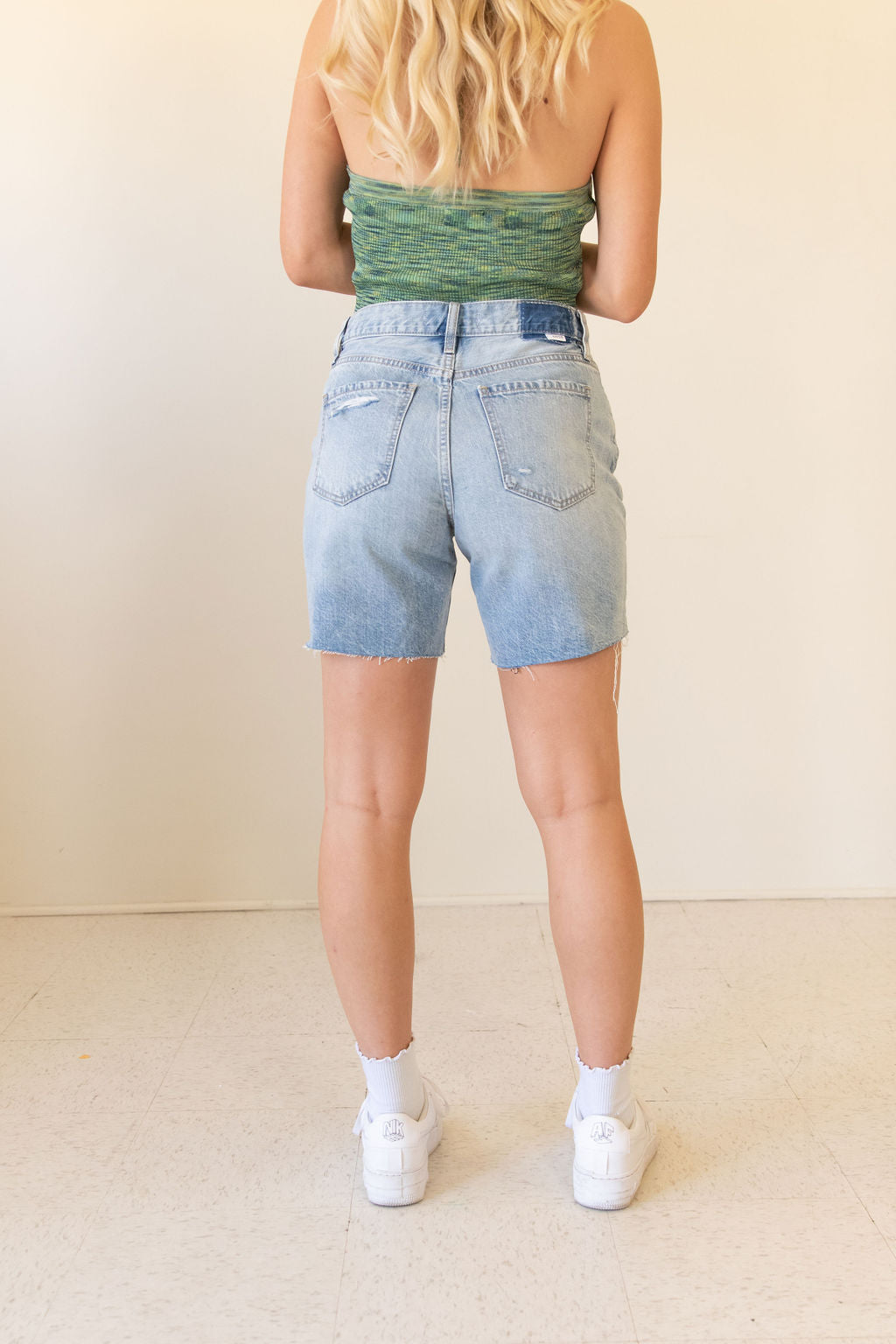 Sweet Life Mid-Thigh Denim Shorts by Daze Denim