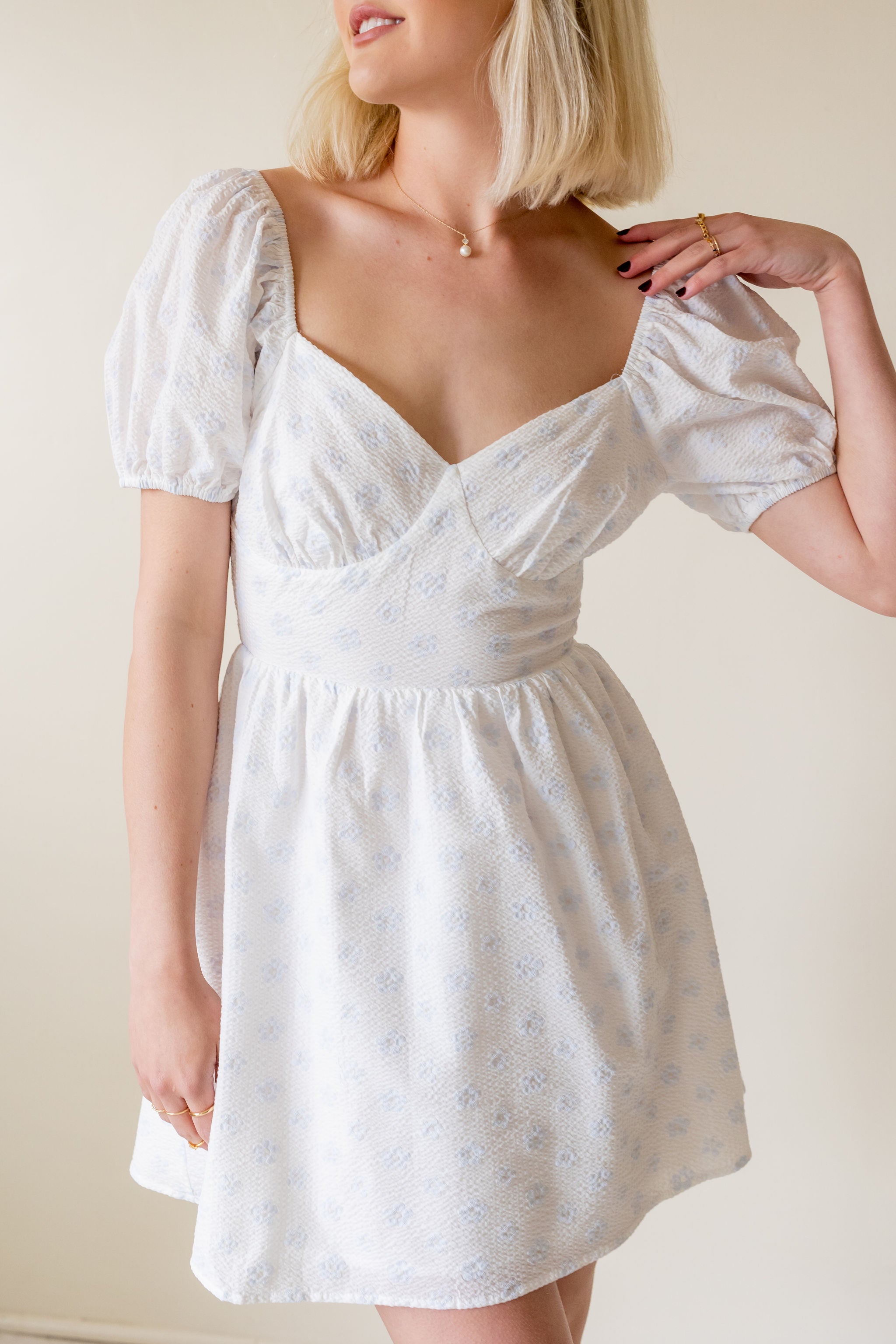 We Want Short Puff Sleeve Dress