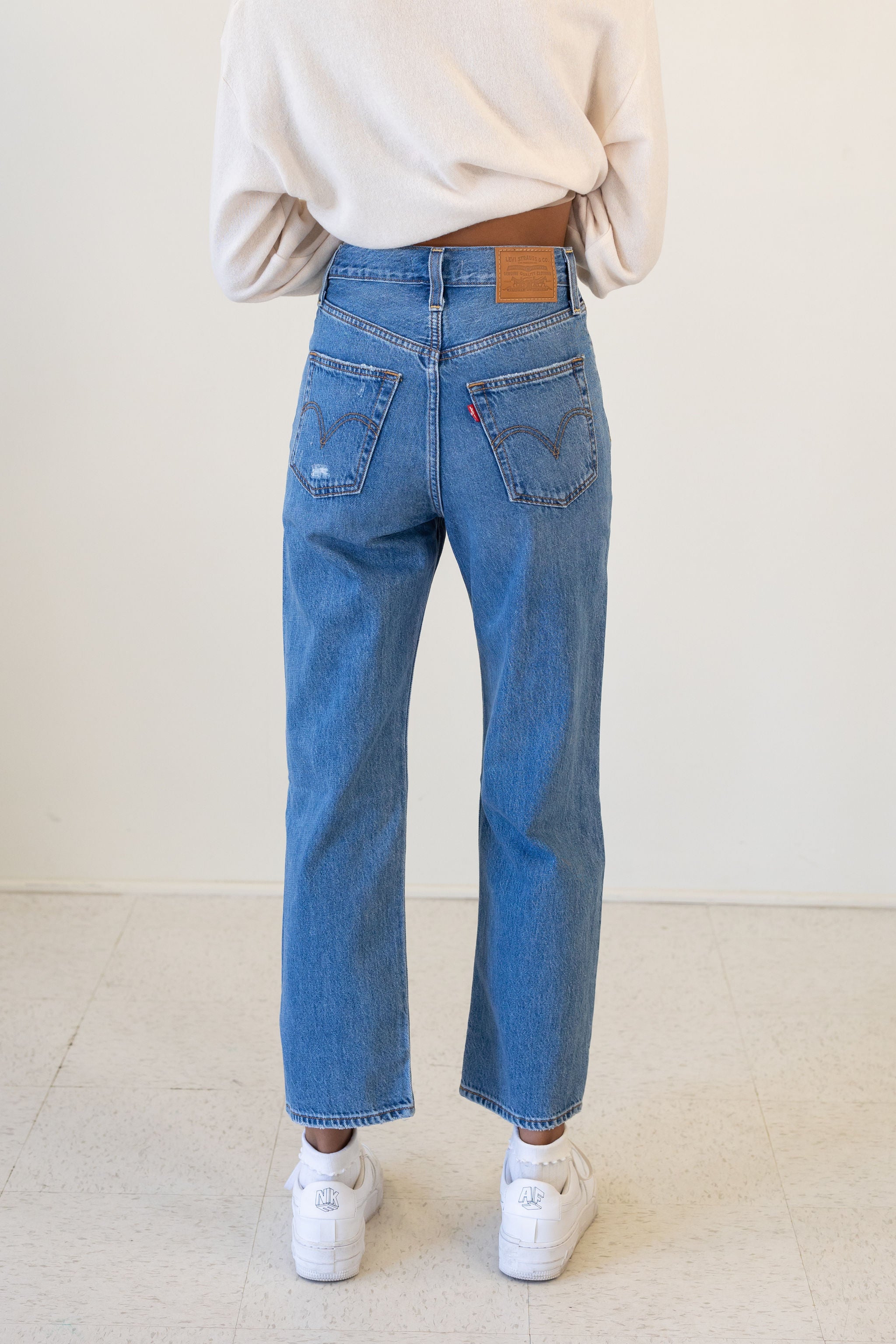 Ribcage Straight Ankle Jeans by Levi's