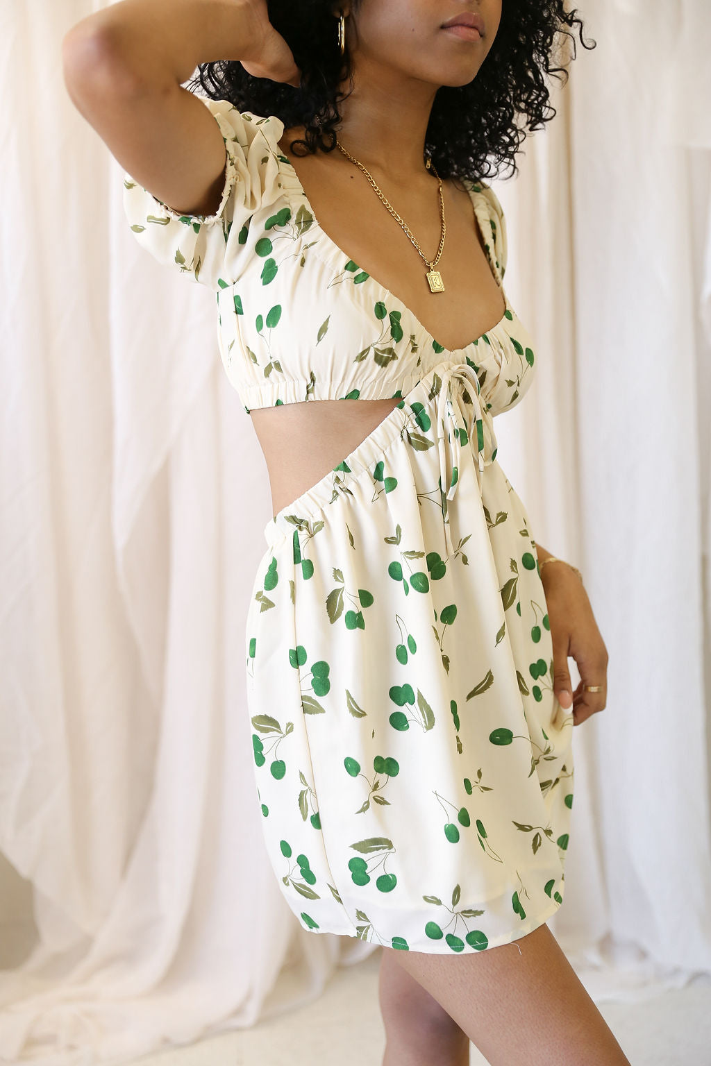 Beside You Cherry Printed Dress