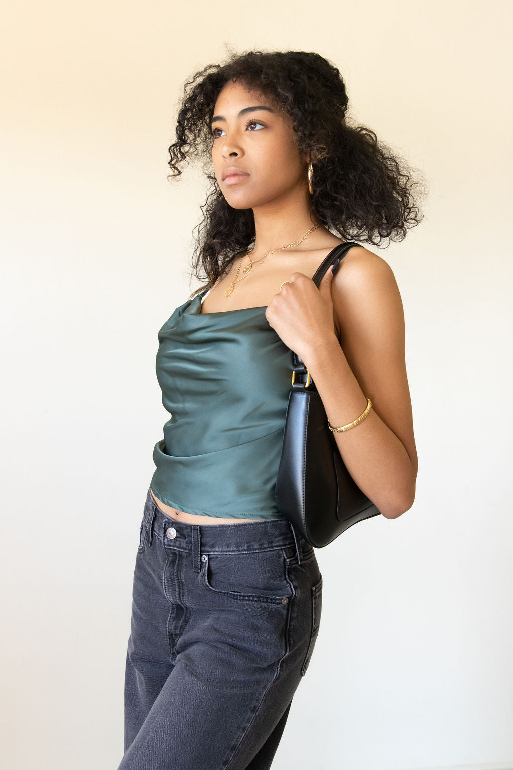 Don't Ask Satin Crop Top by For Good