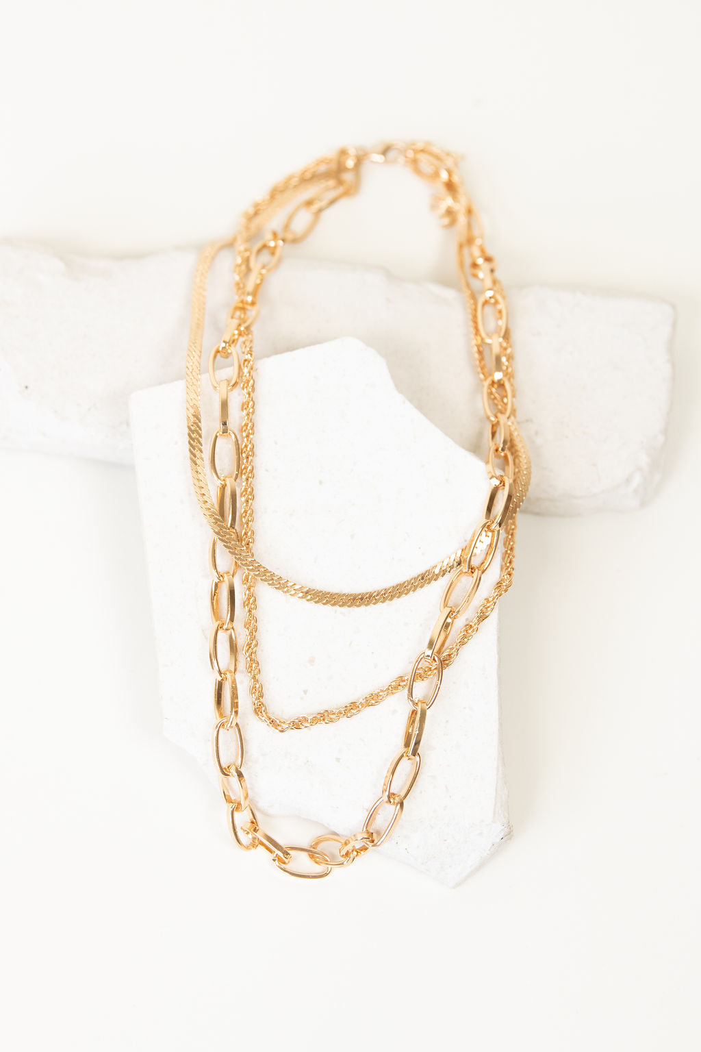 Triple Layered Chain Necklace