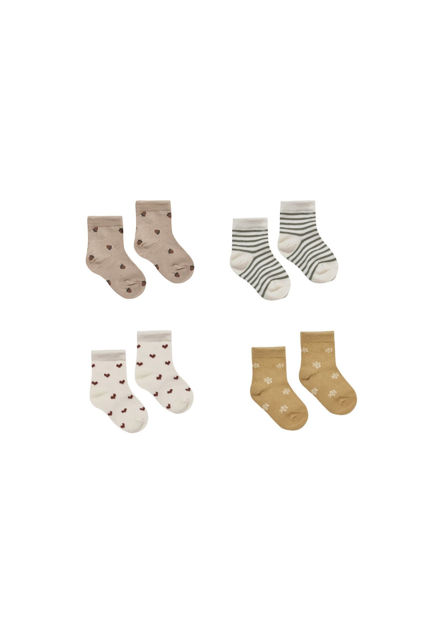 Printed Sock Set by Quincy Mae