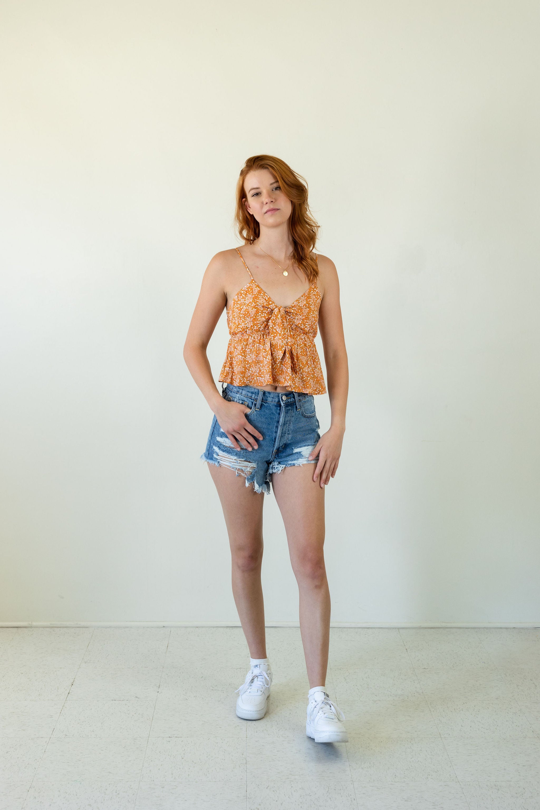 That Way Distressed Denim Shorts