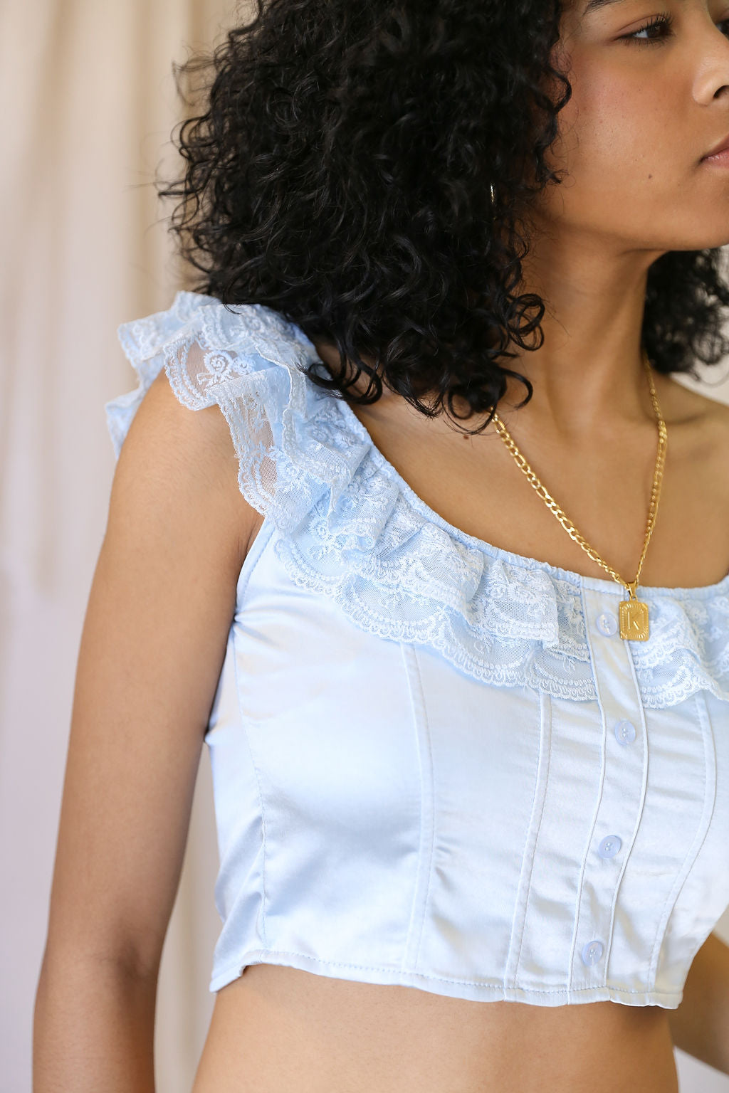 Keep Up Satin Crop Top