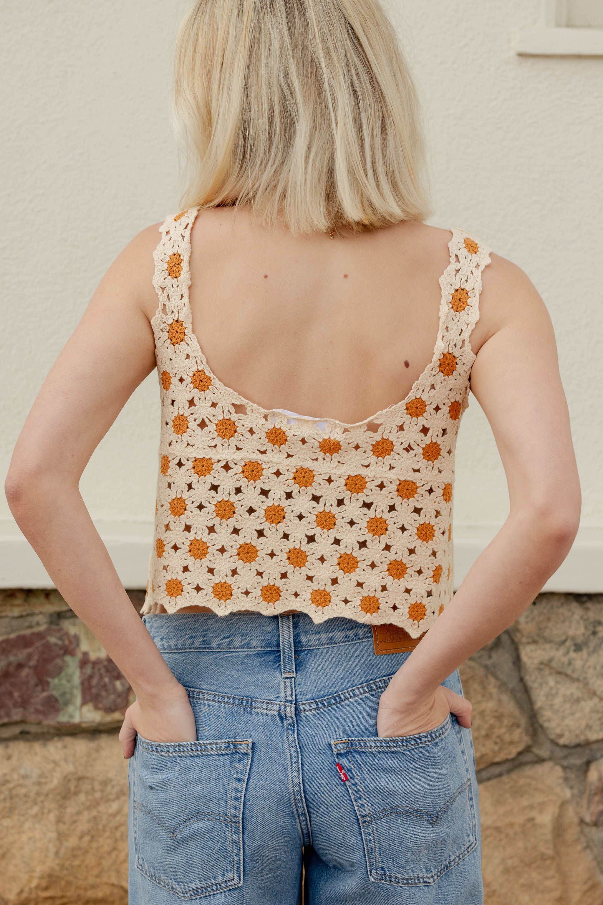 Little Time Floral Crochet Crop Top