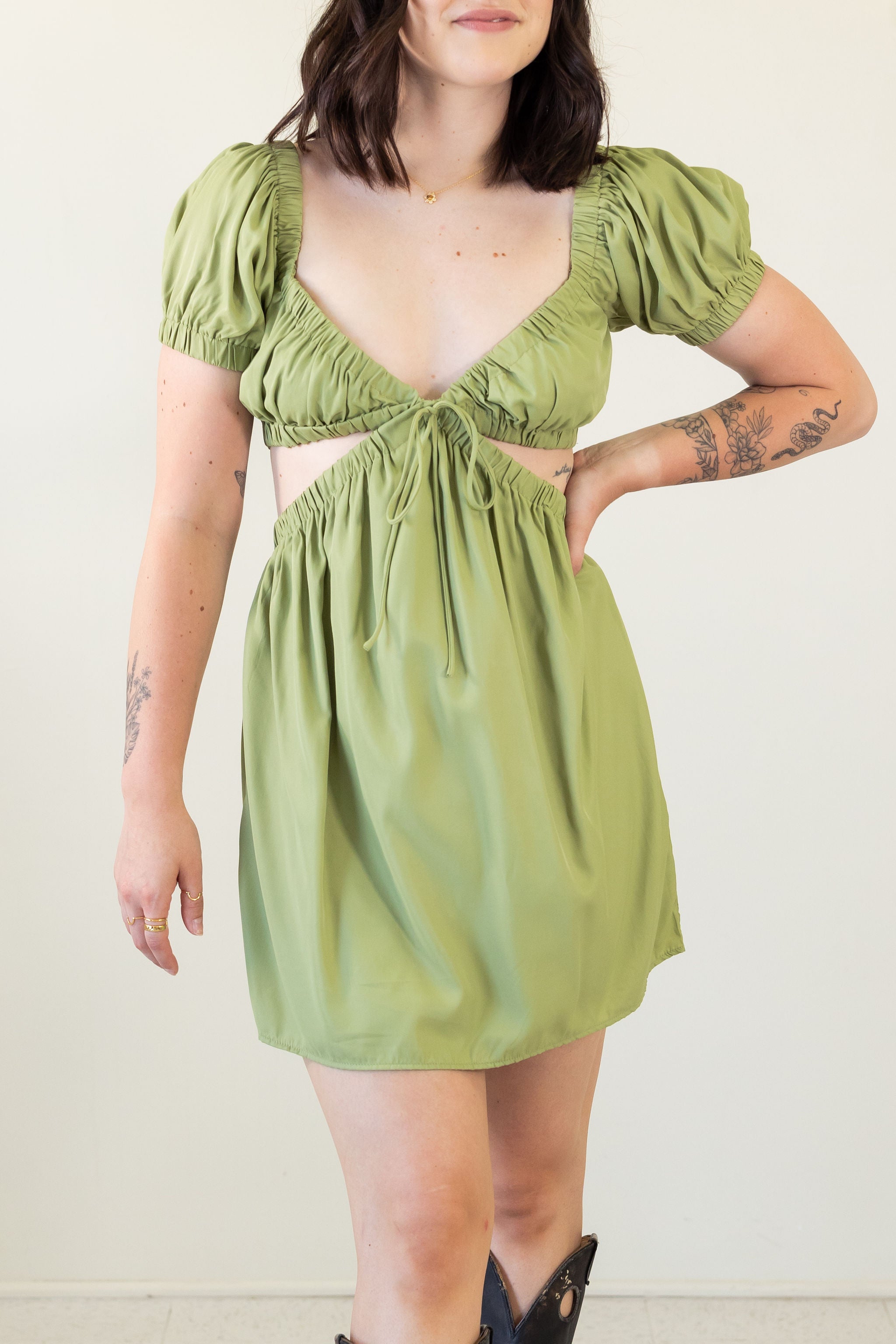 Never Over Puff Sleeve Dress