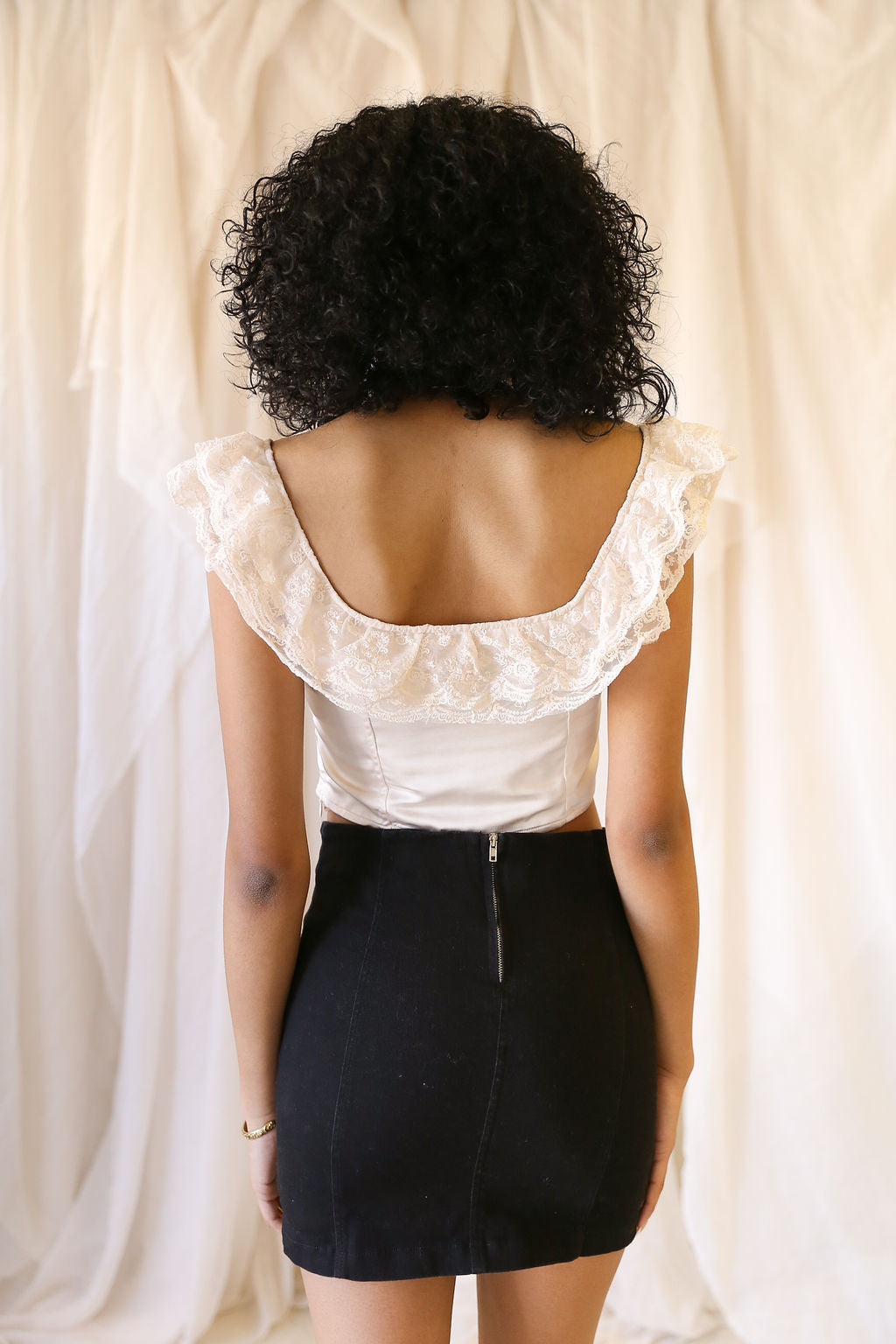 Keep Up Satin Crop Top