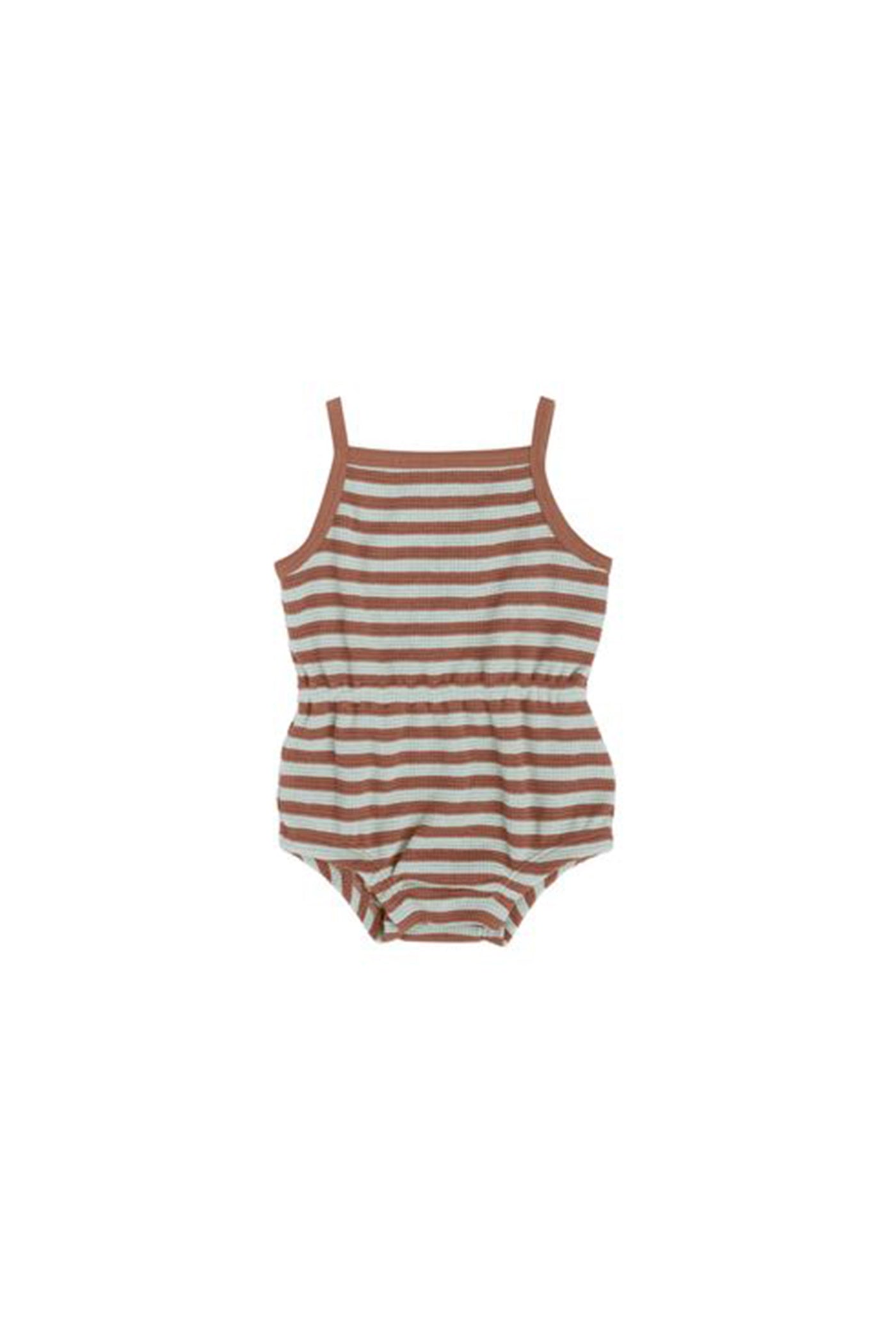 Waffle Cinch Kids Romper by Quincy Mae