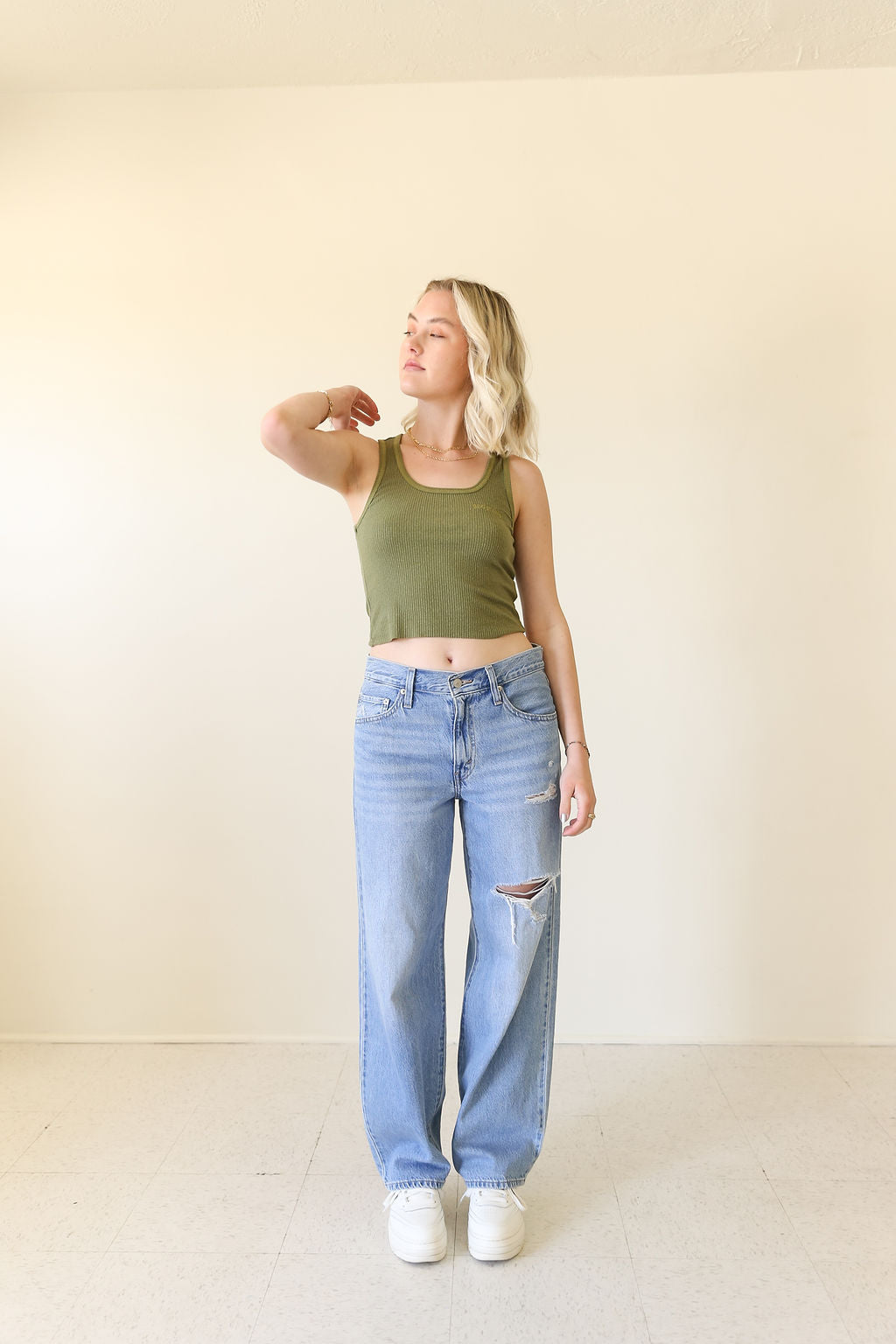 Constitch Knit Sleeveless Crop Top by BDG