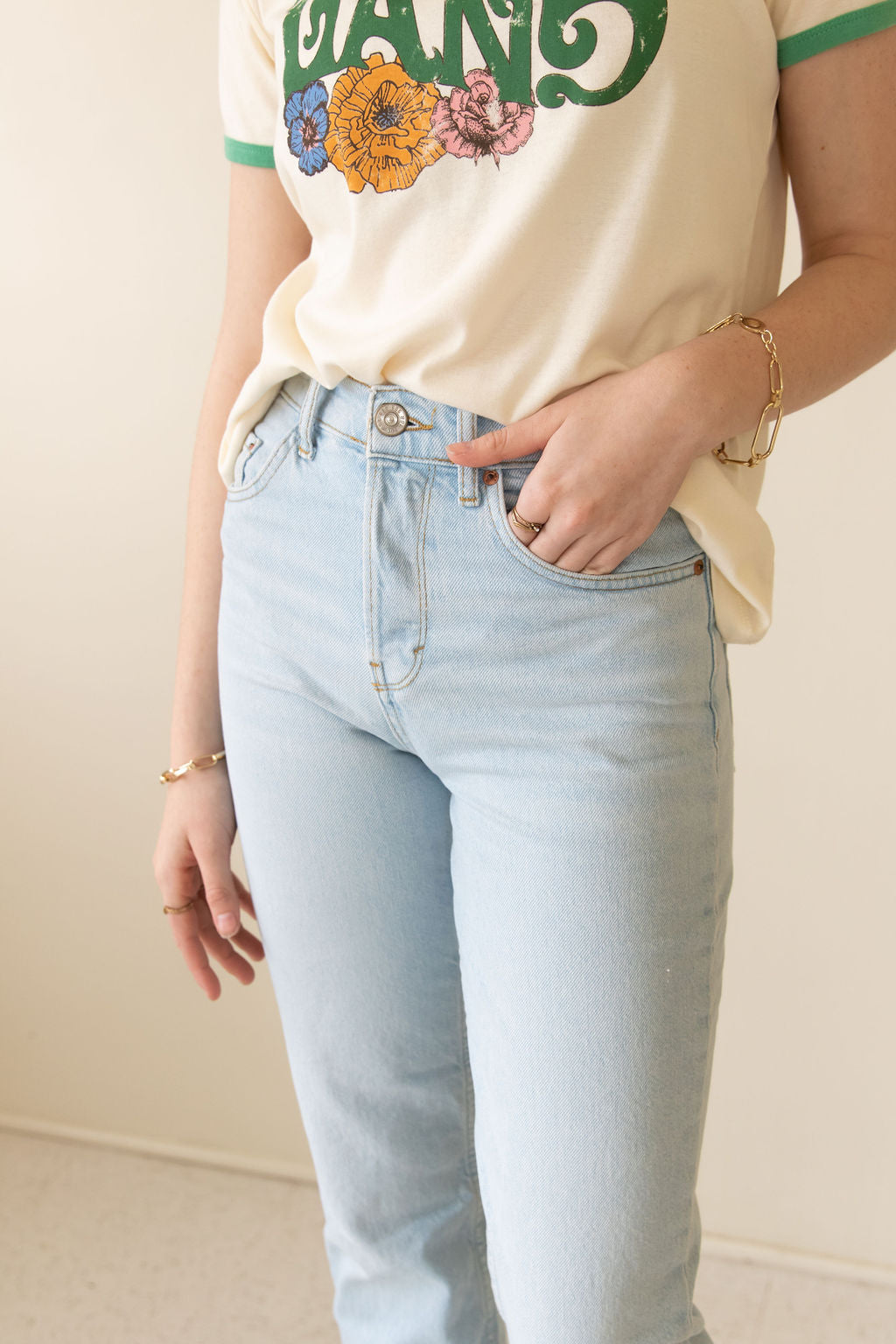 High Rise Straight Denim Pants by BDG