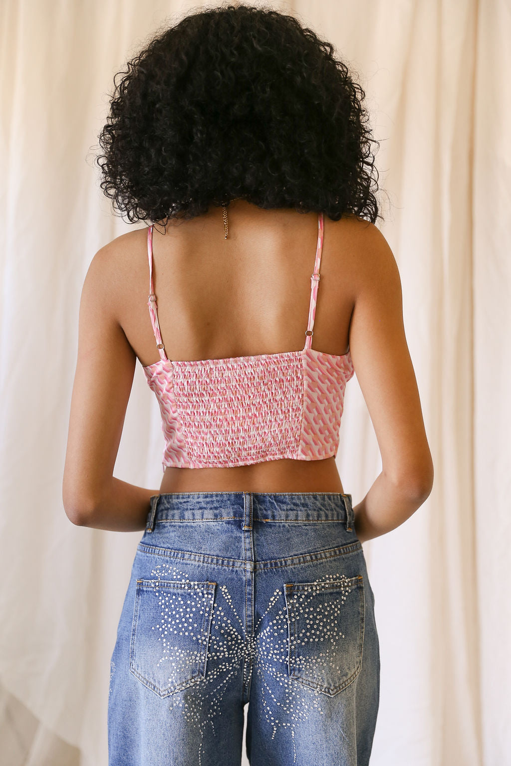 Night Rhythm Geo Print Cami Top