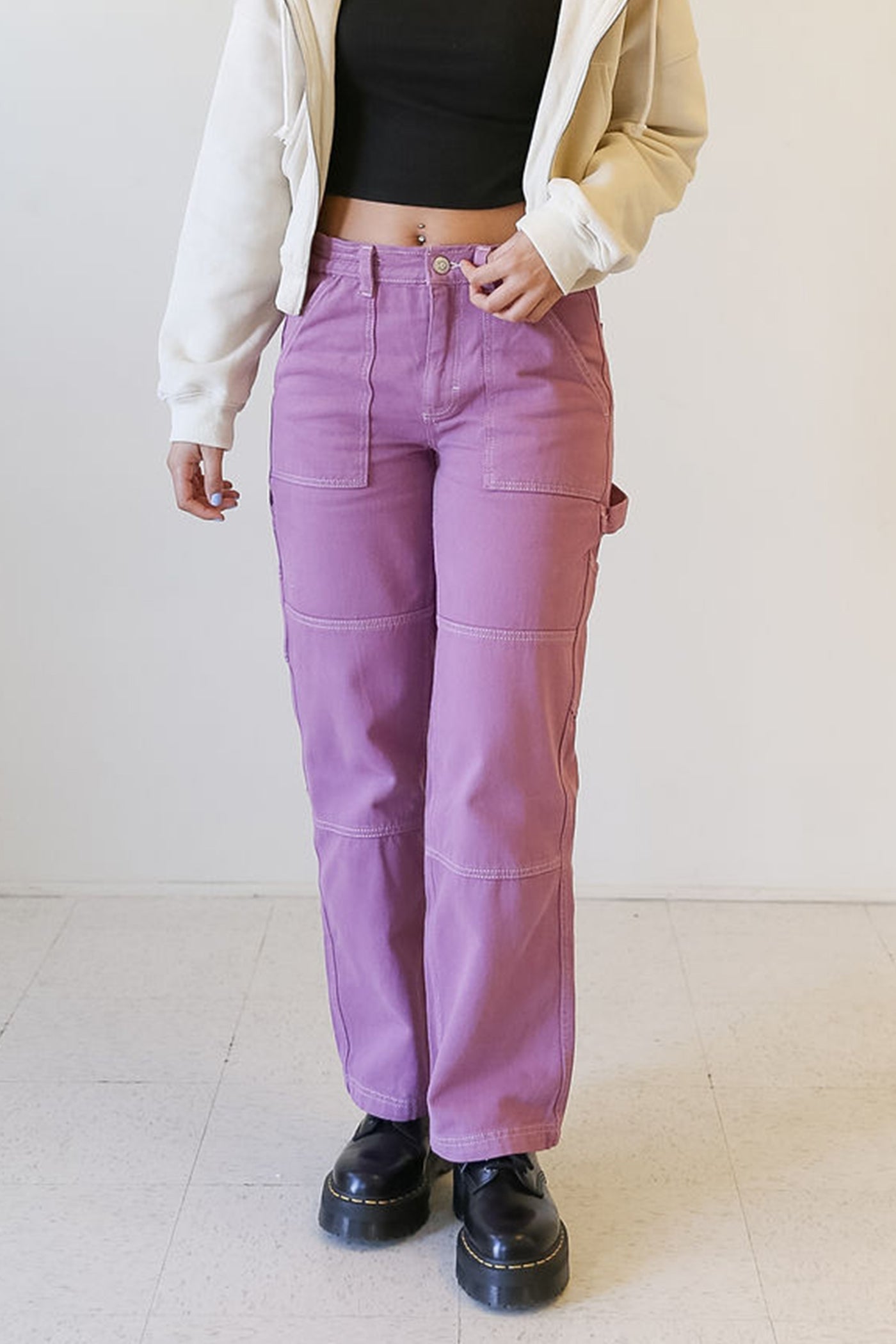 Purple Utility Skater Jeans