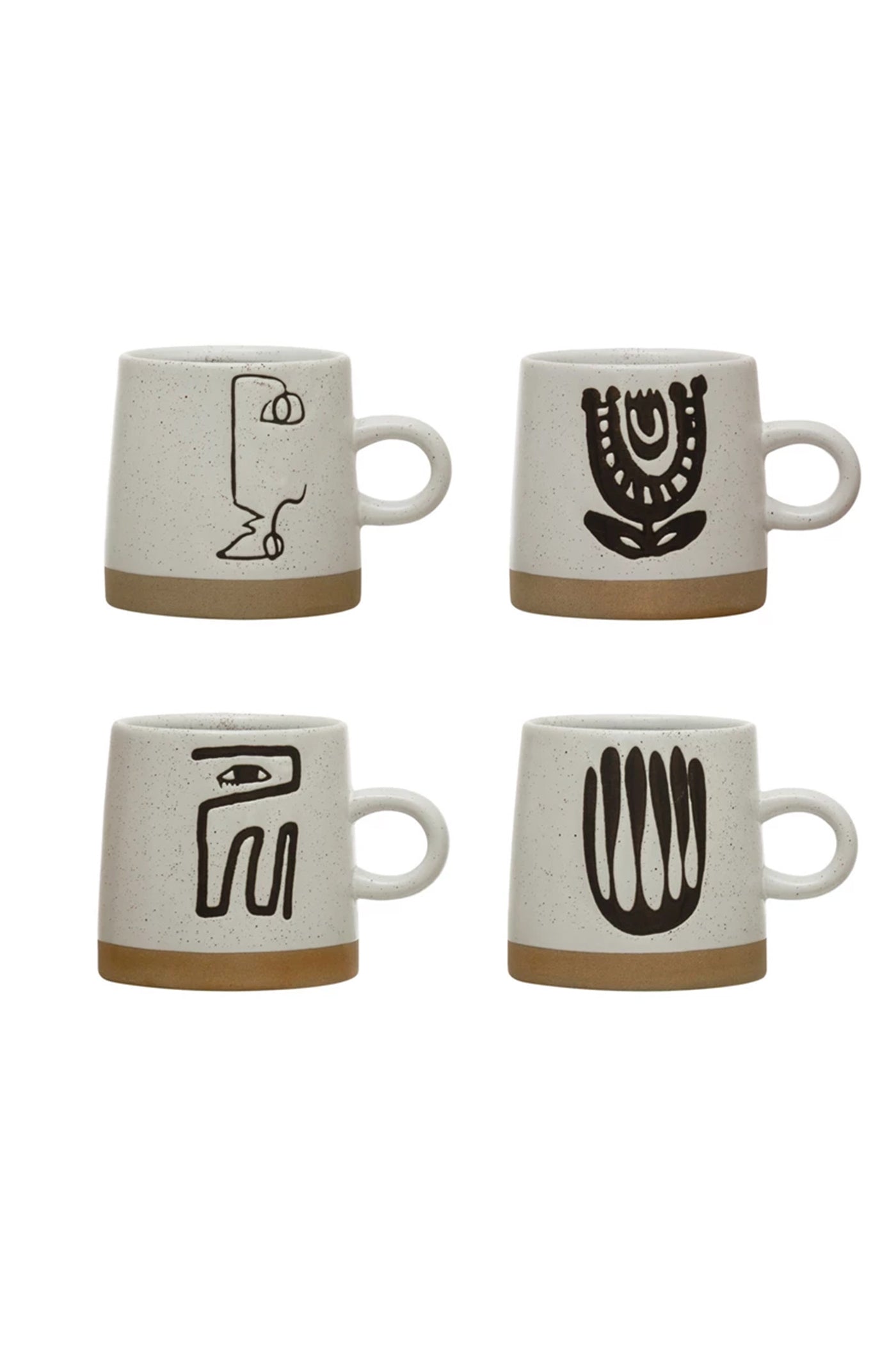 Abstract Stoneware Mugs