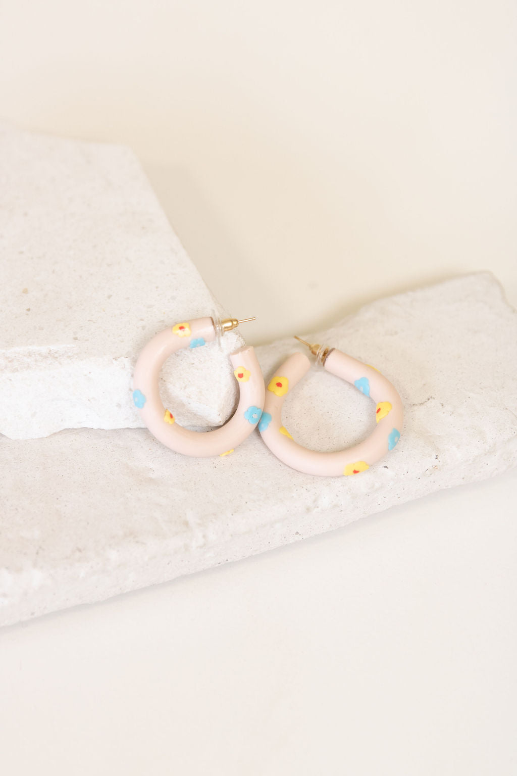 Flower Hoop Earrings