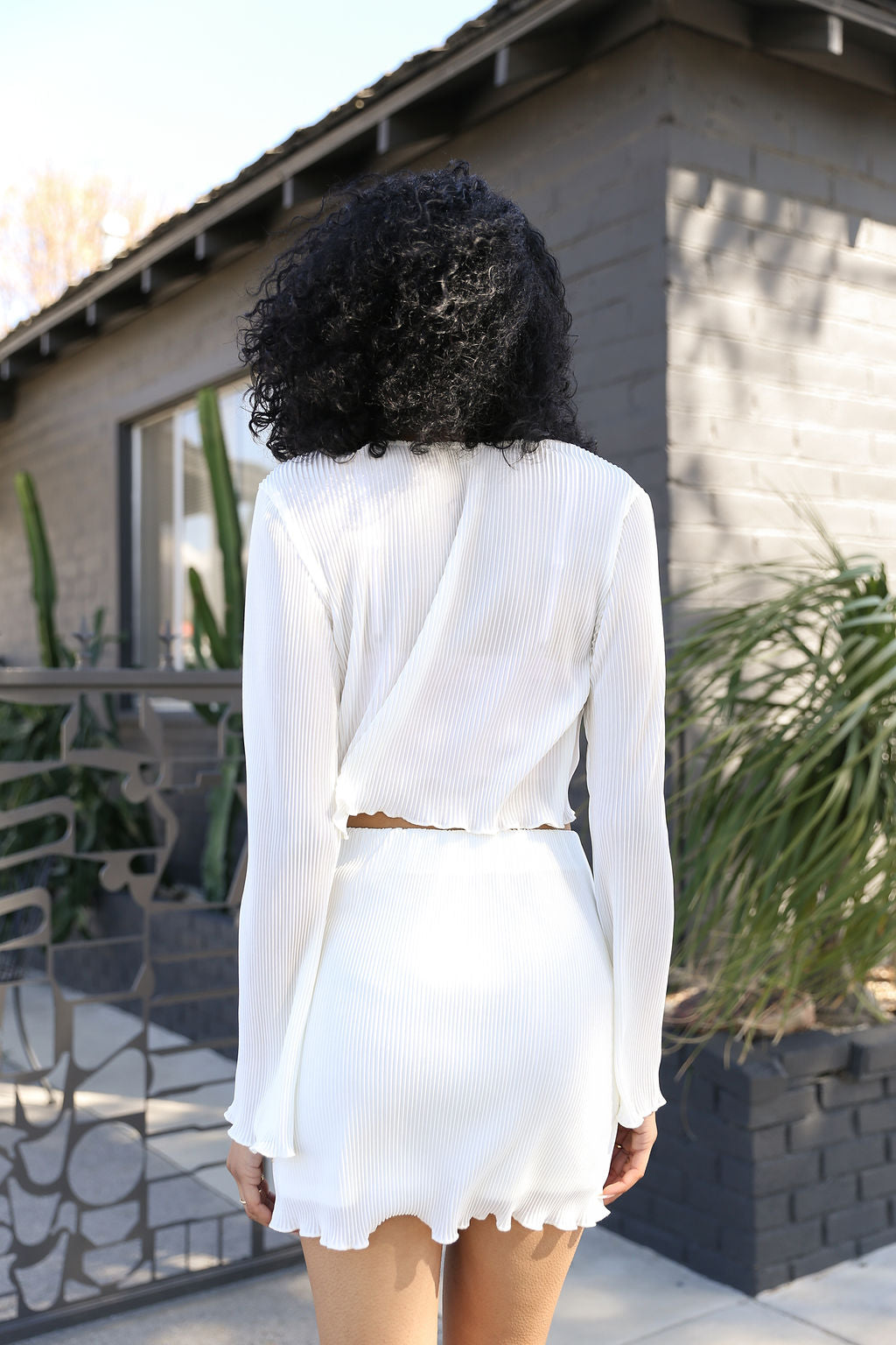 Little Longer Pleated Satin Top