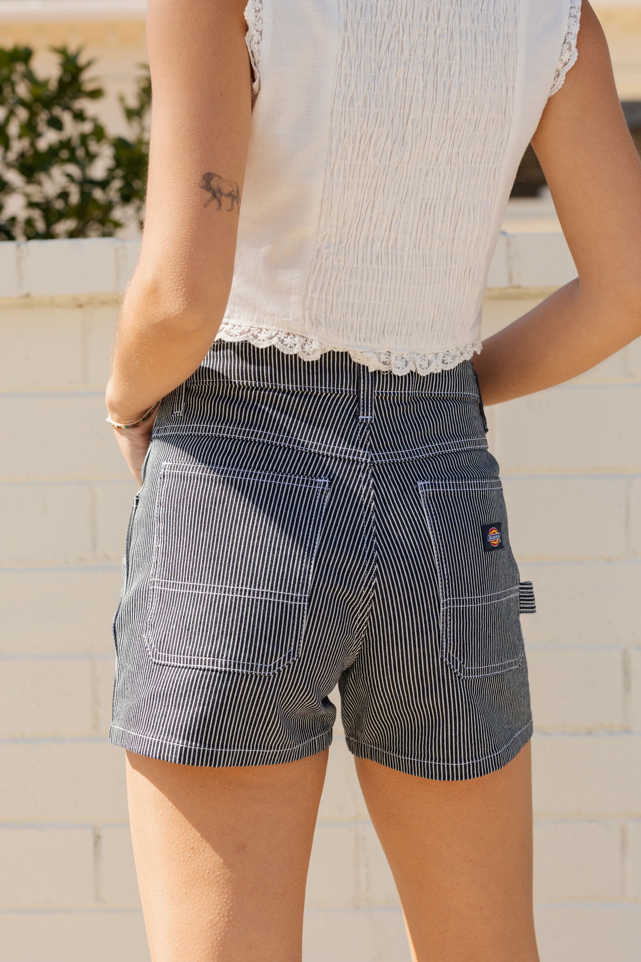 Dickies Hickory Stripe Carpenter Shorts
