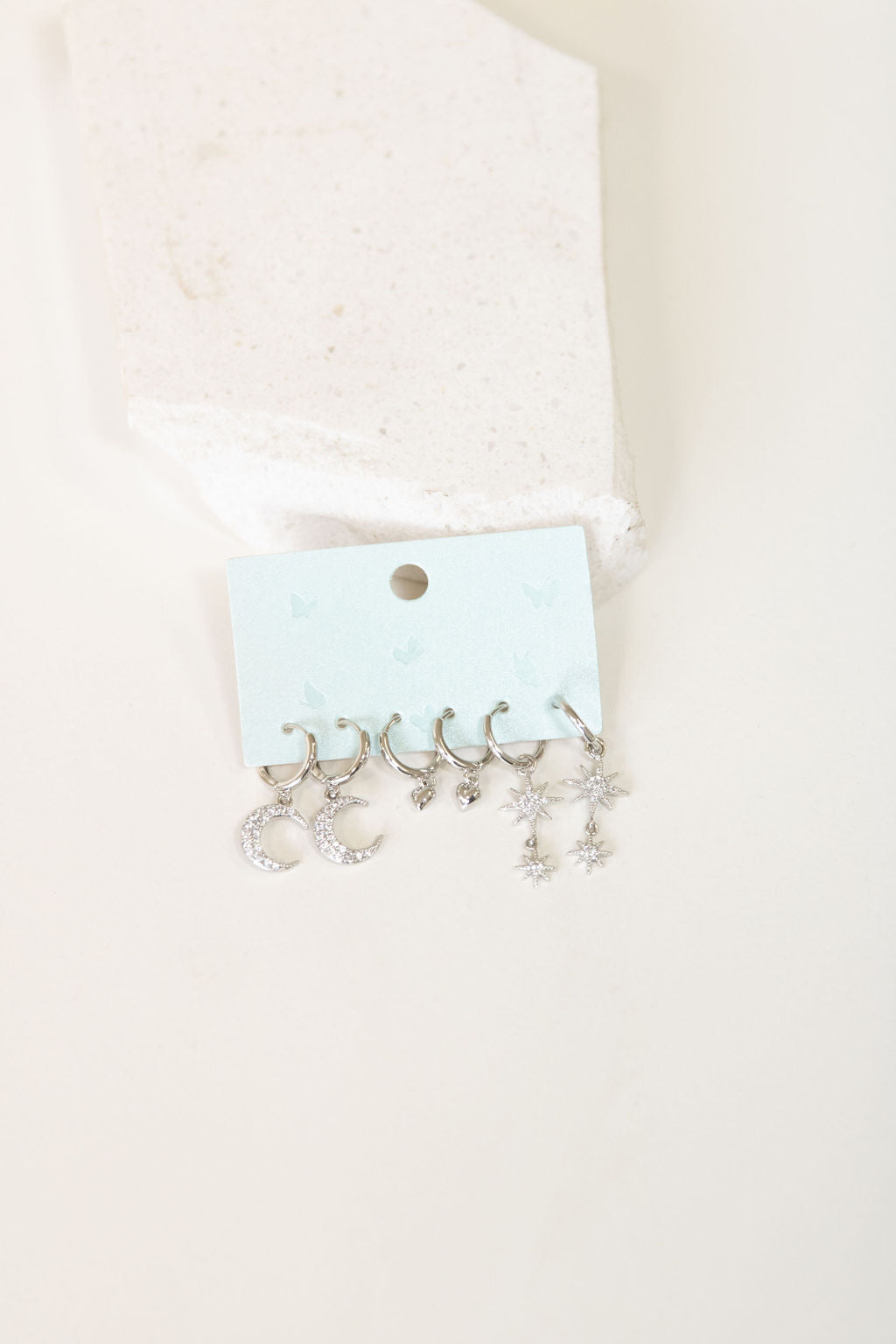 Moon &amp; Stars Earring Set