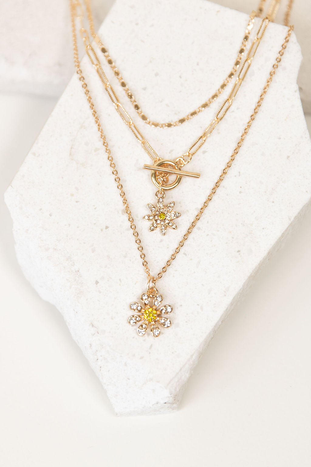 Daisy Chain Layered Necklace