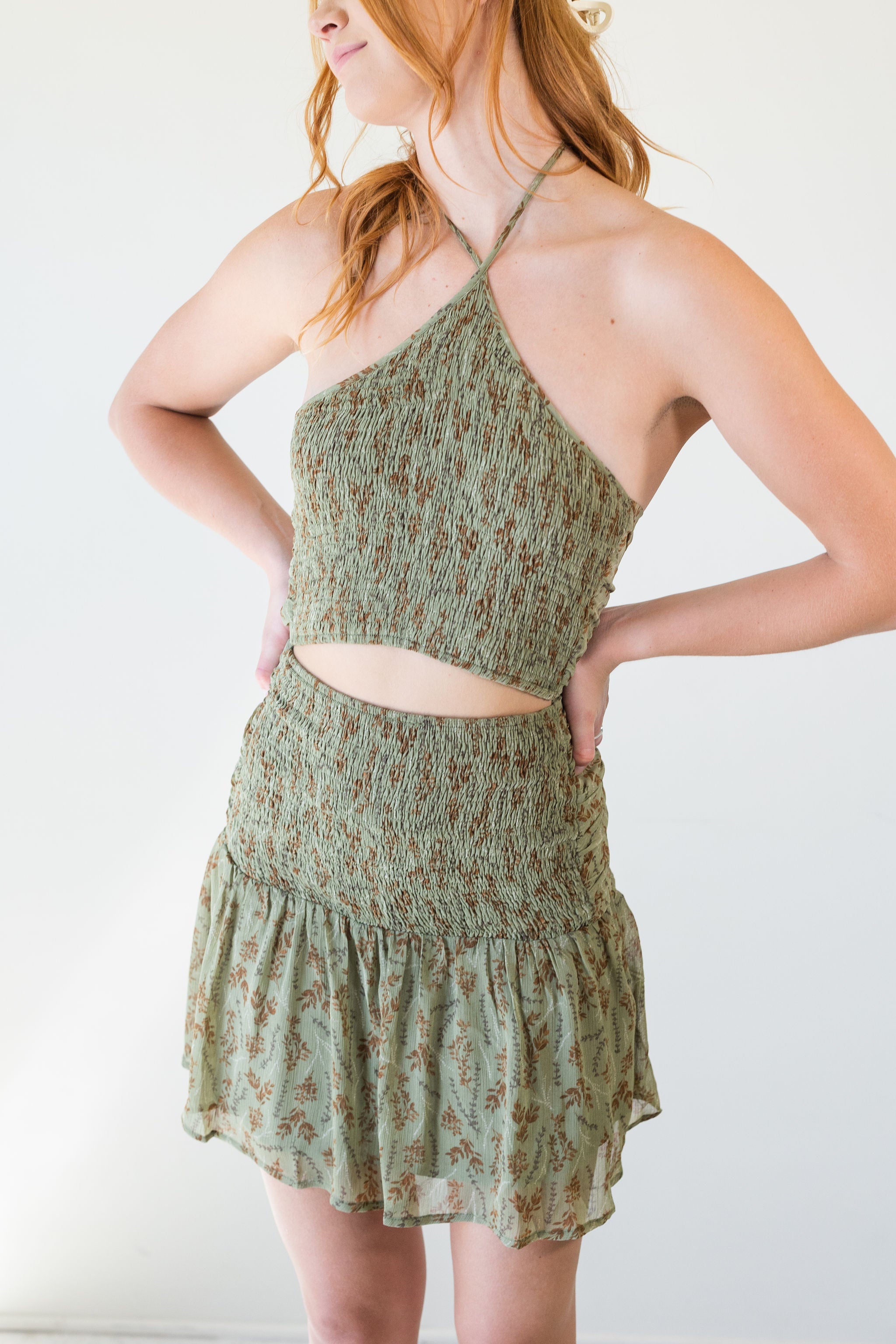 Forget You Floral Halter Dress