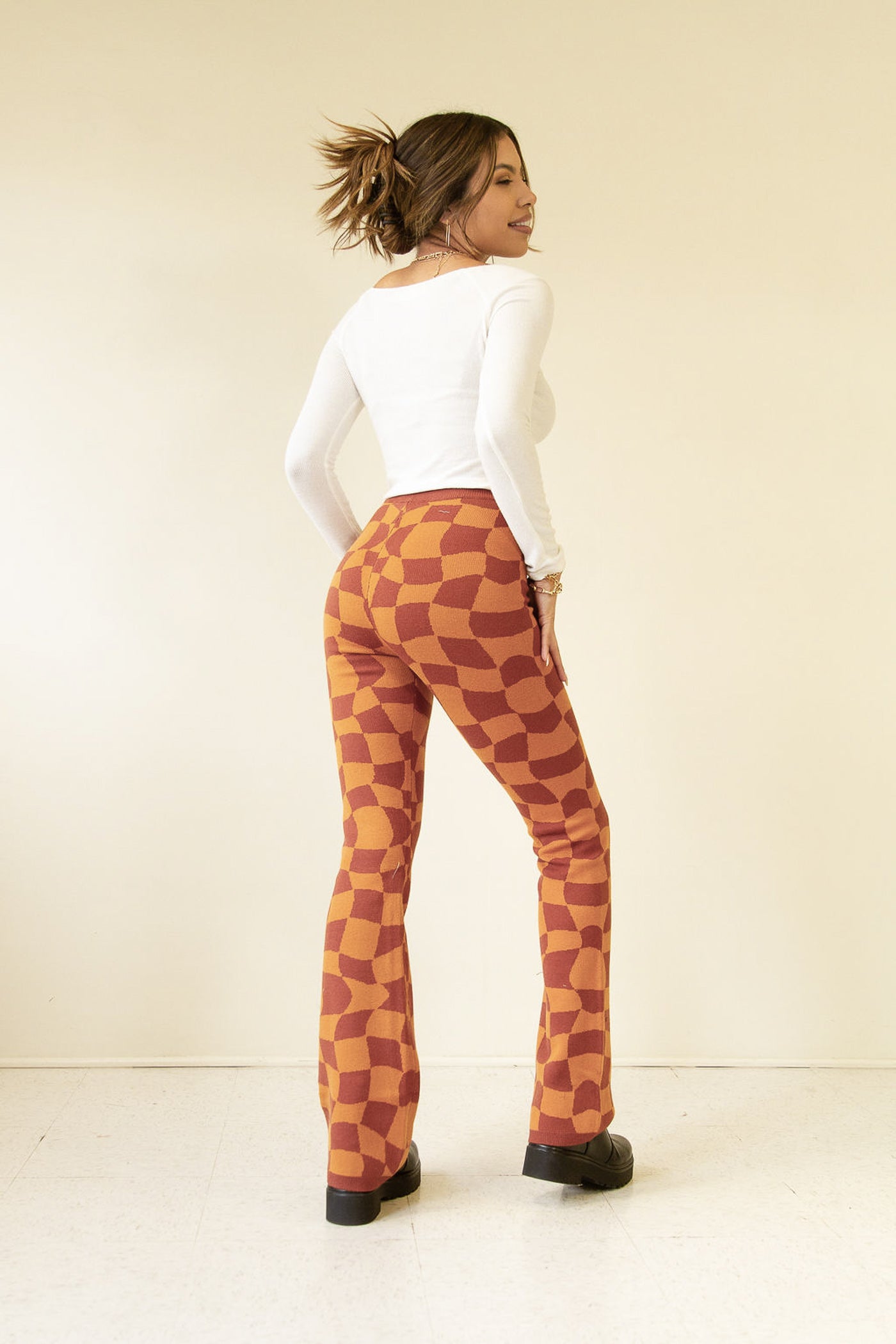 Must Be Checkered Knit Pants