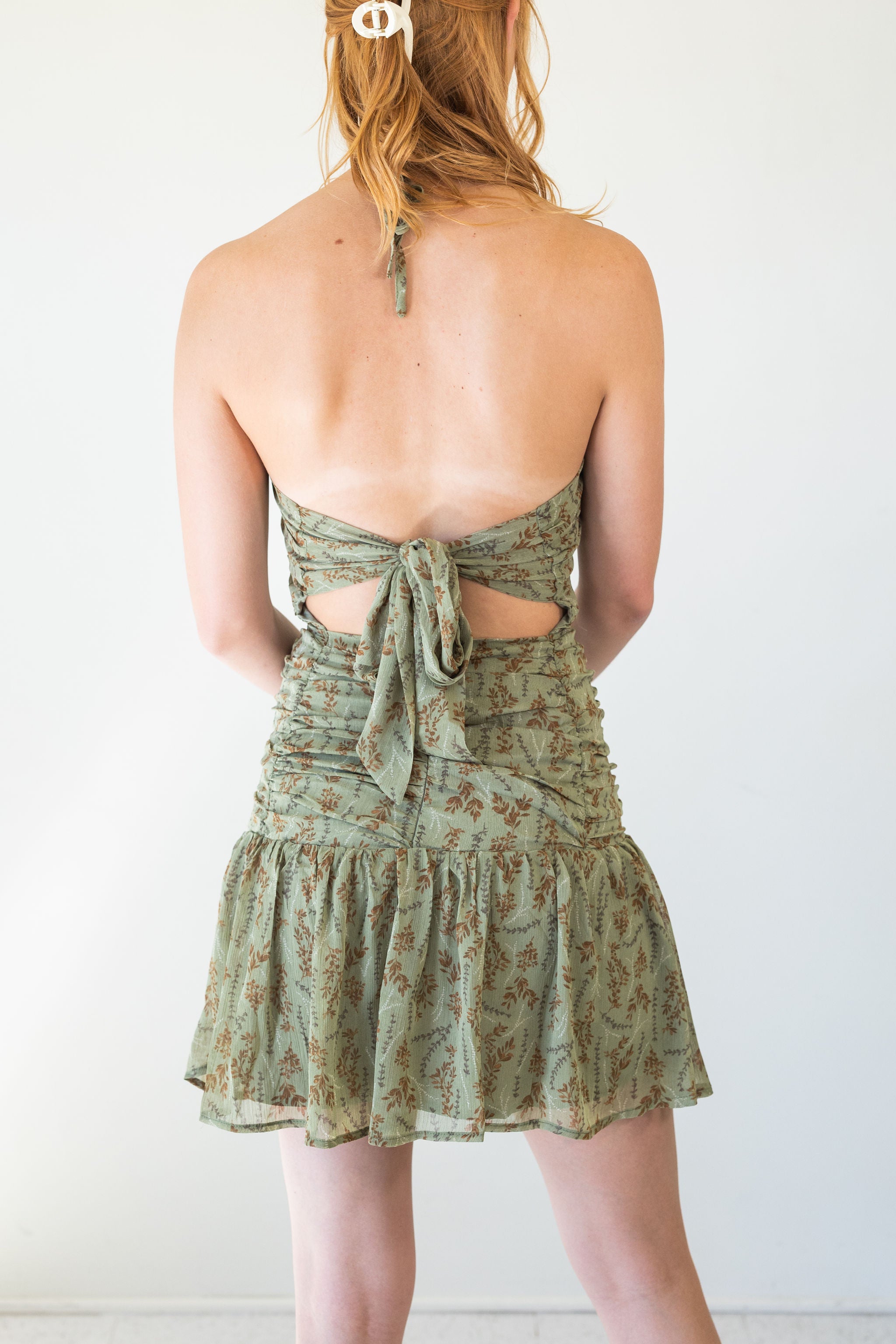 Forget You Floral Halter Dress