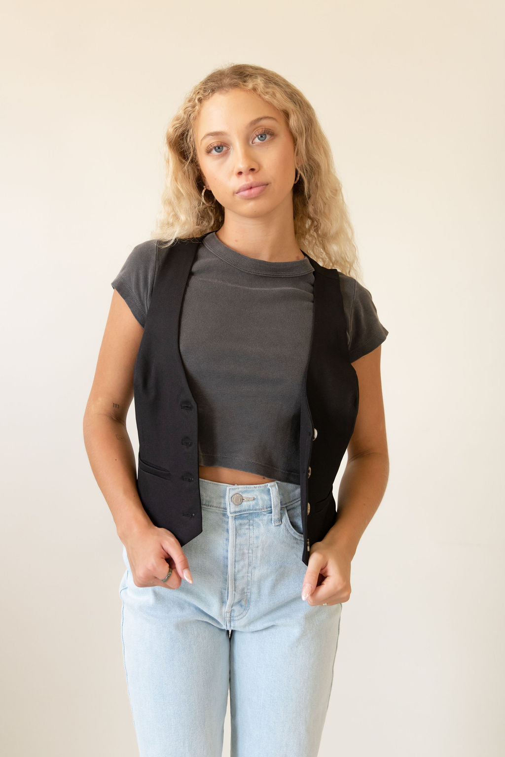 Impress Me Button Down Vest