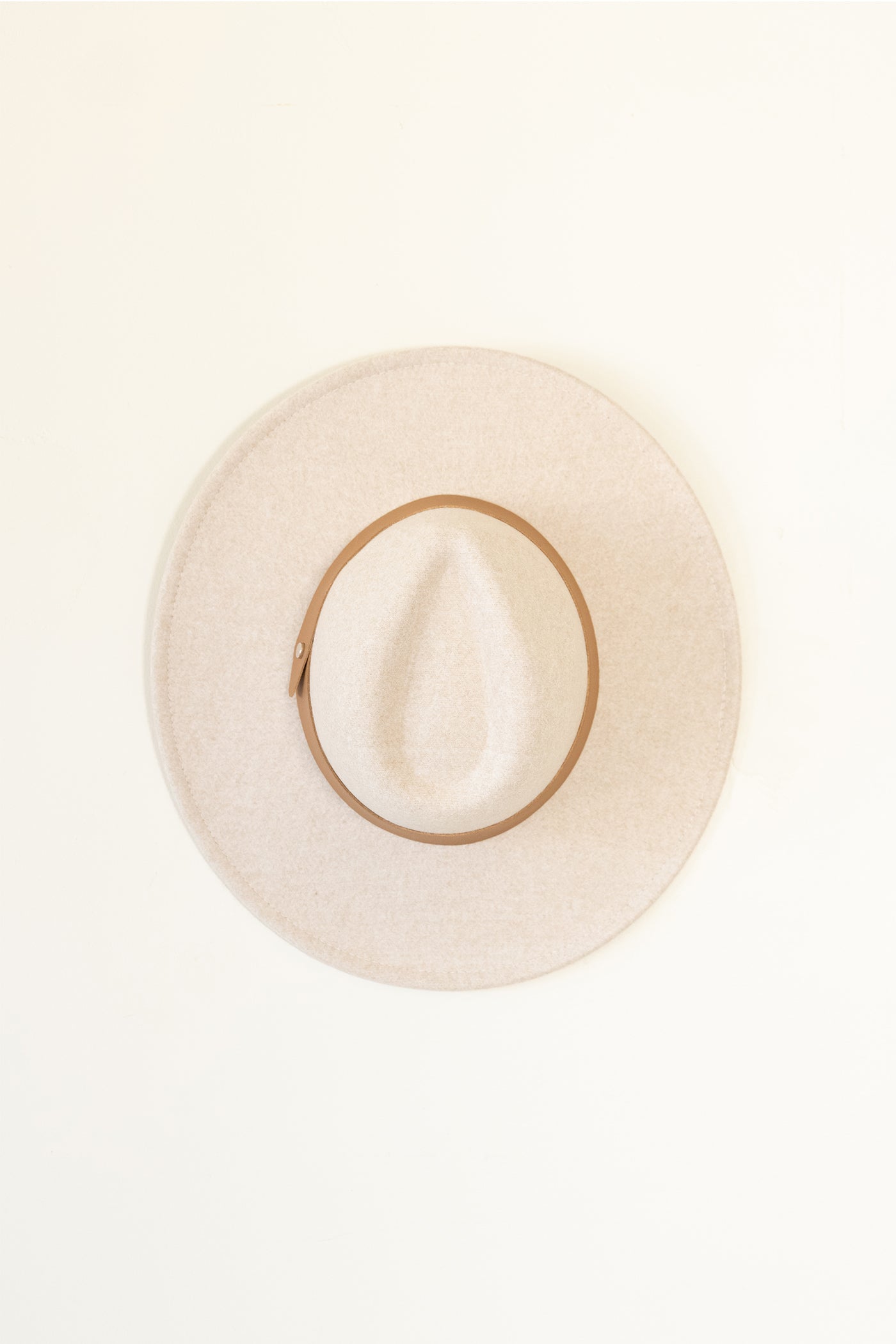 Buckled Leather Strap Wool Fedora