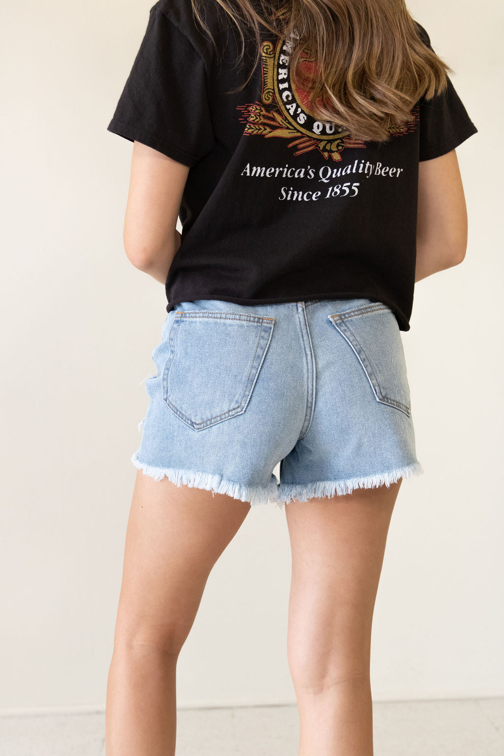 Never Love Distressed Denim Shorts
