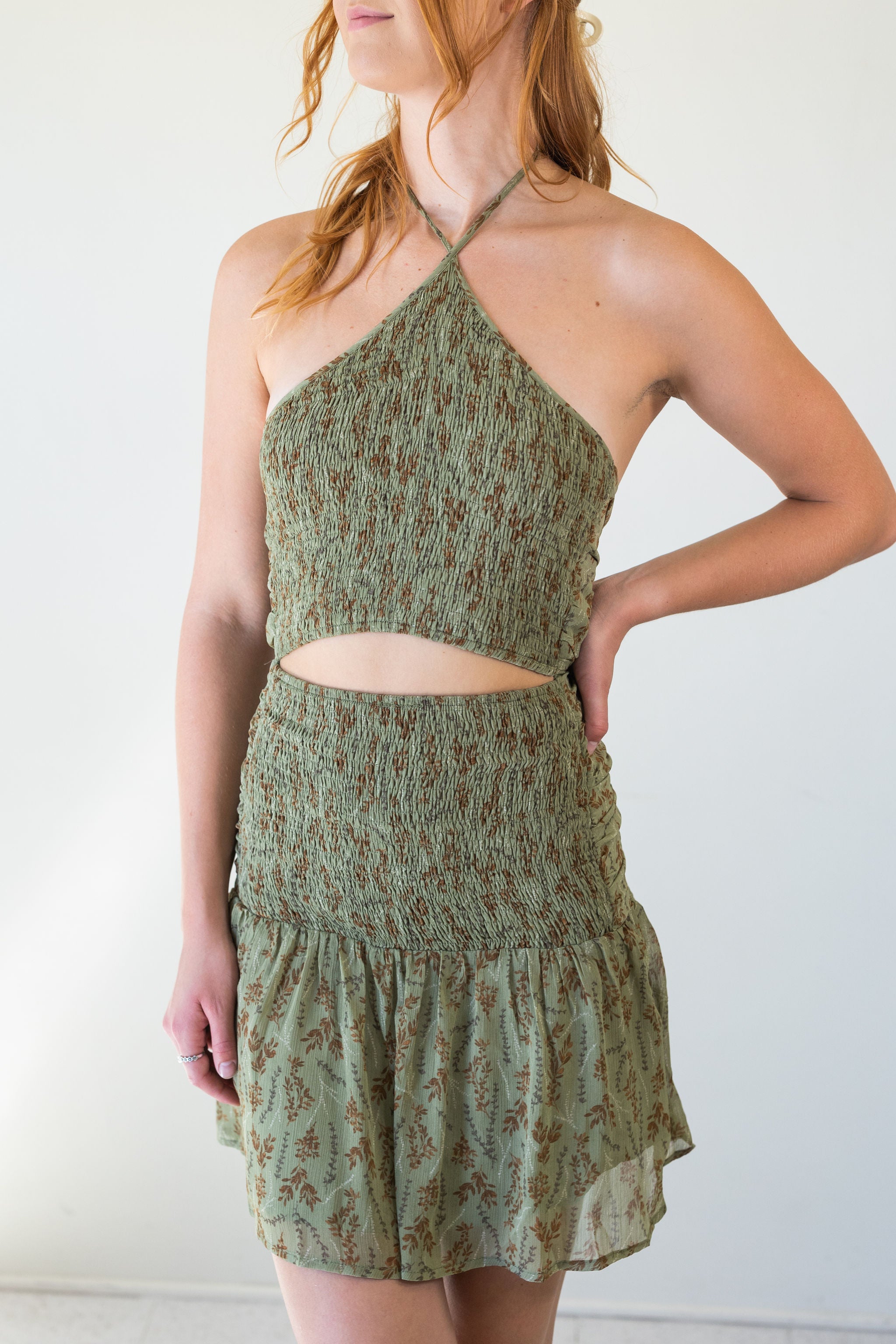 Forget You Floral Halter Dress