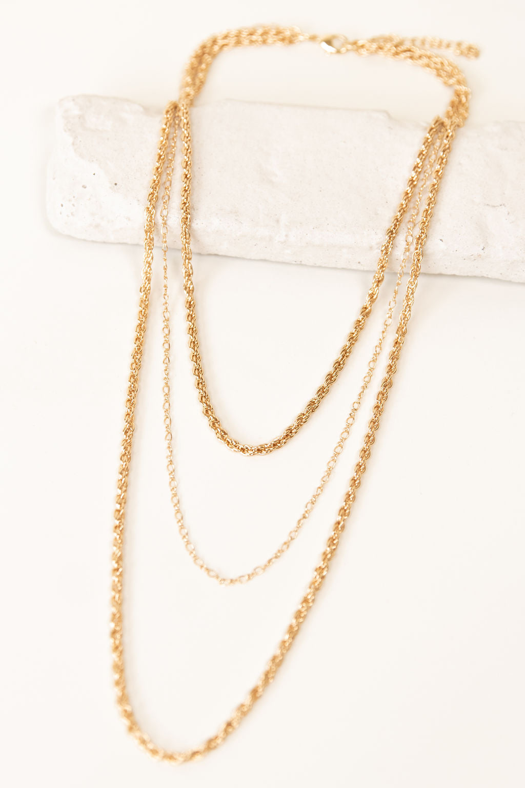 Triple Layered Chain Necklace