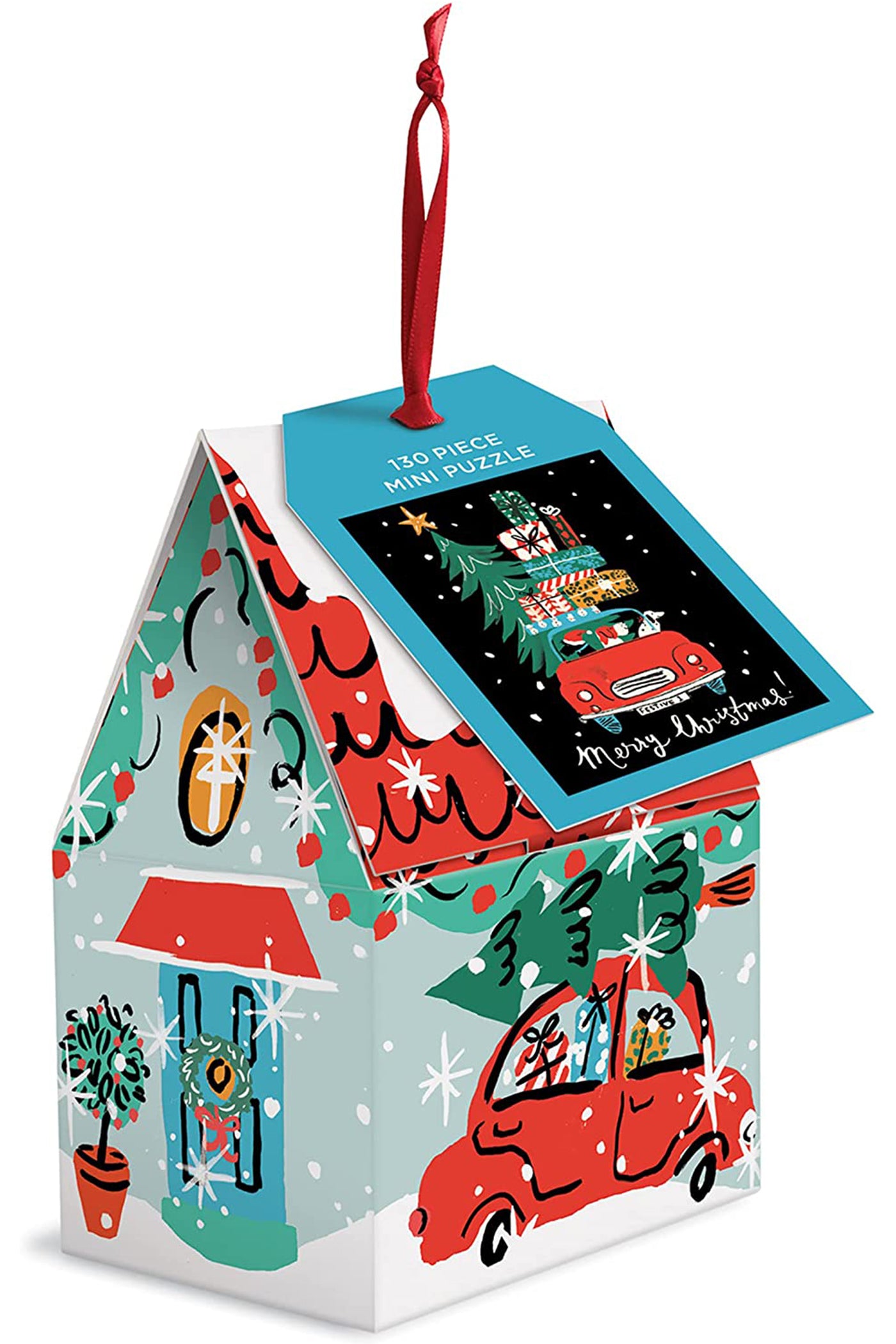 Christmas Car 130-Piece Puzzle Ornament
