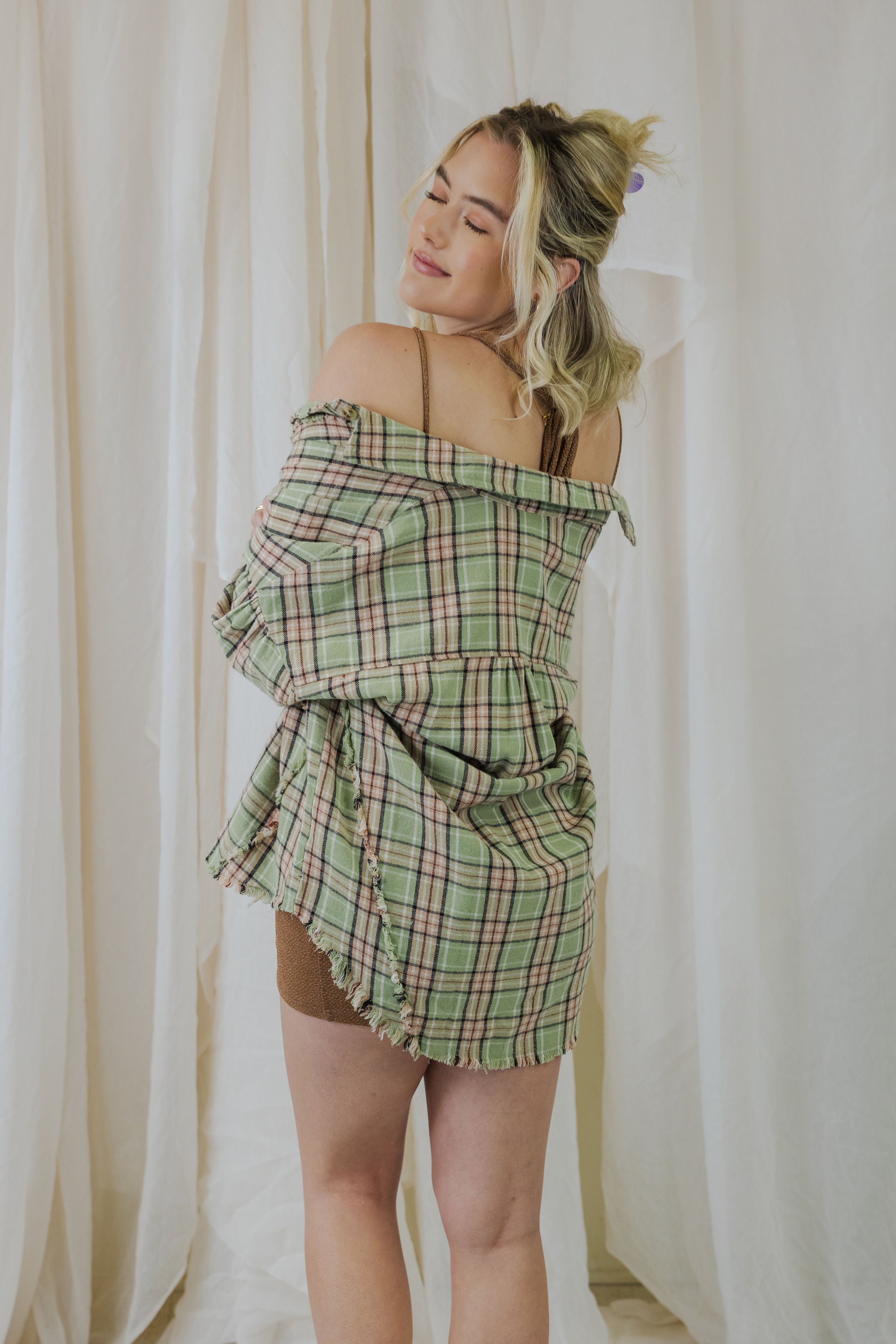 Wanna Rock Plaid Flannel Top
