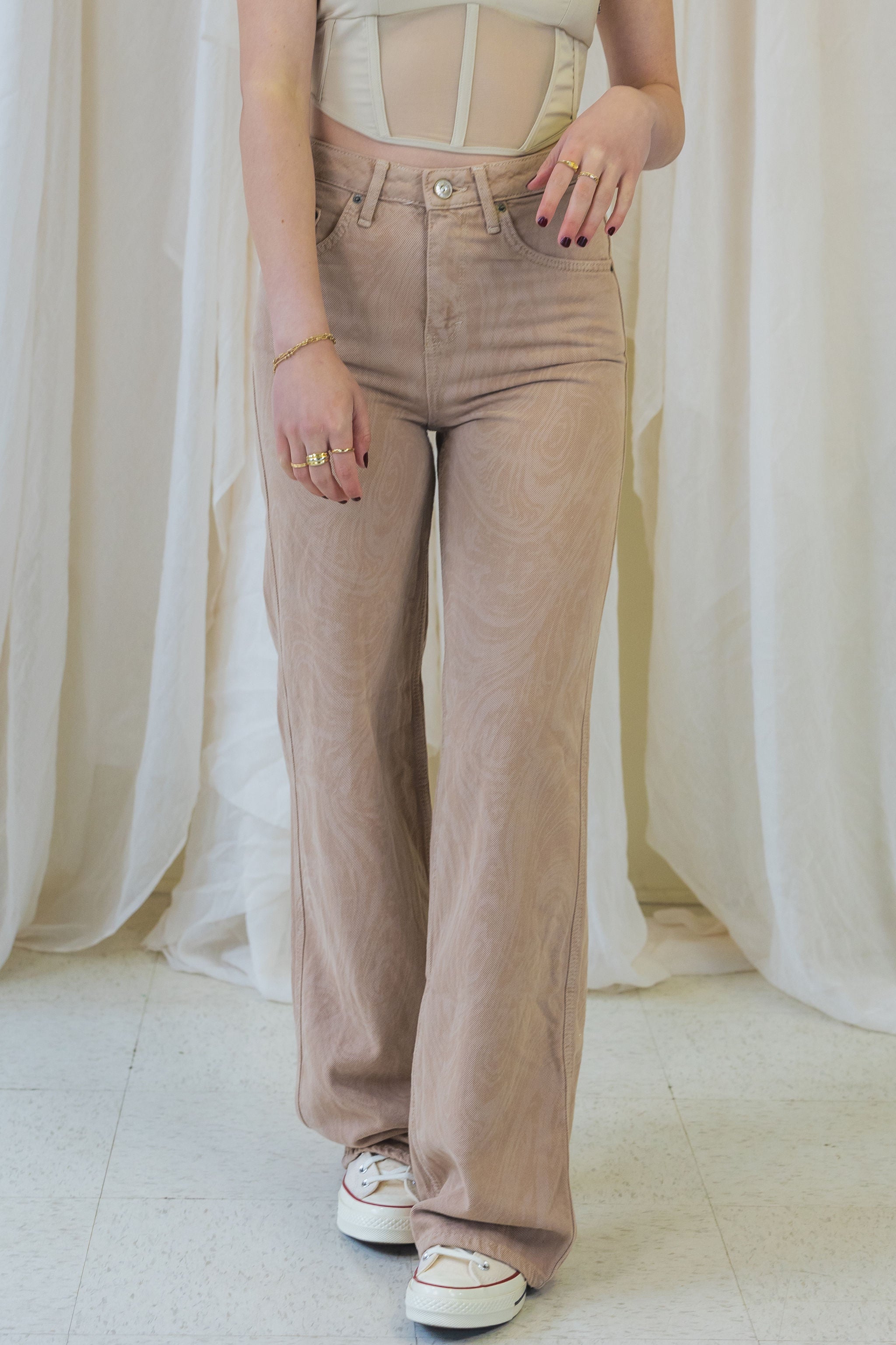 High Rise Swirl Print Puddle Jeans by BDG