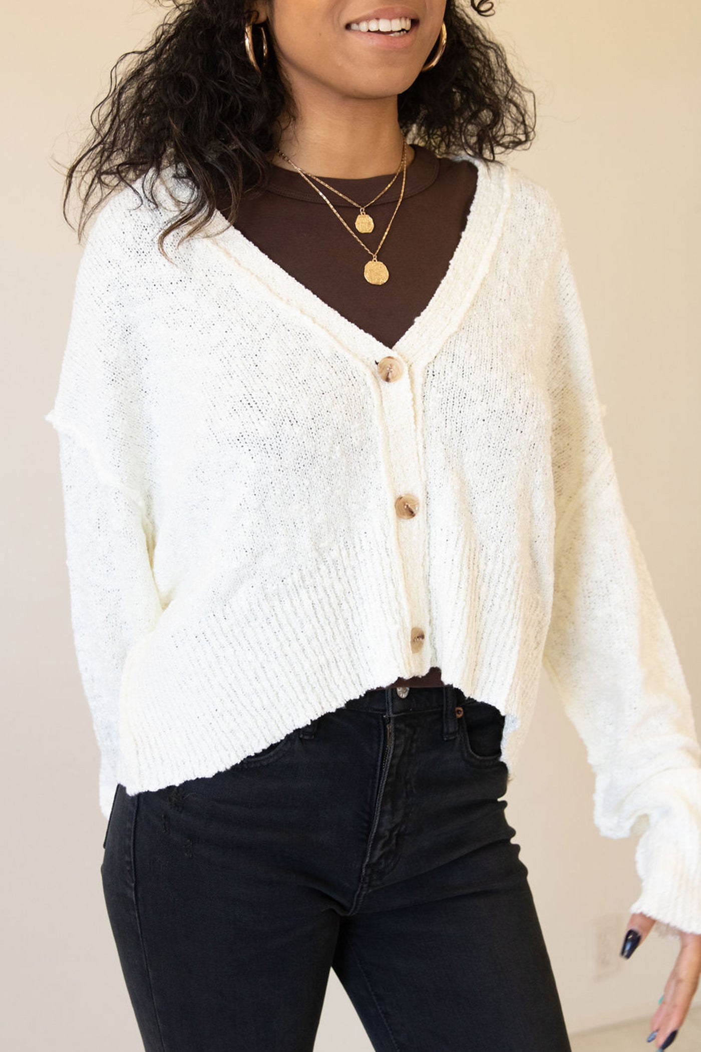 Cream Knit Cardigan