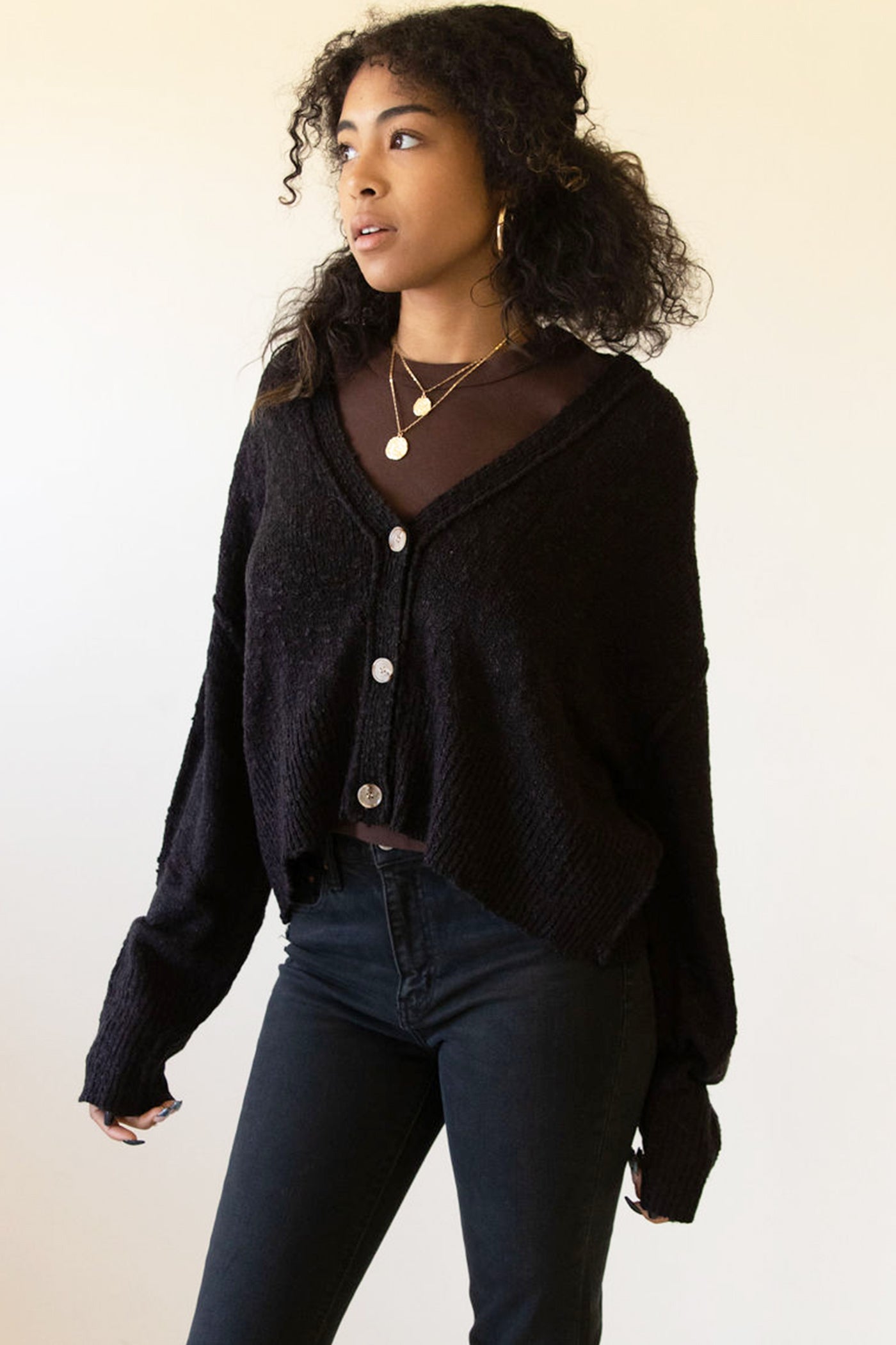 Black Knit Cardigan