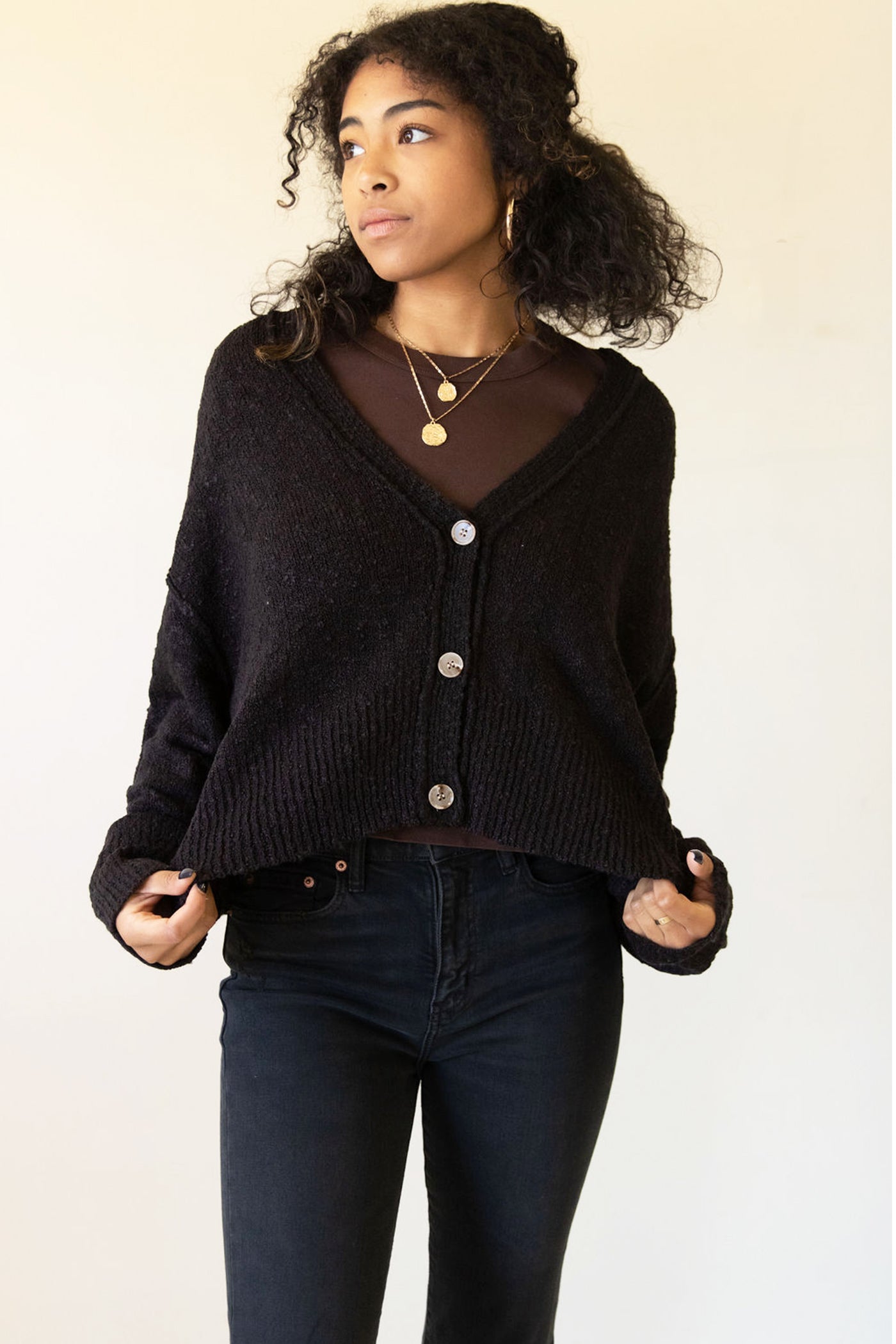 Black Knit Cardigan
