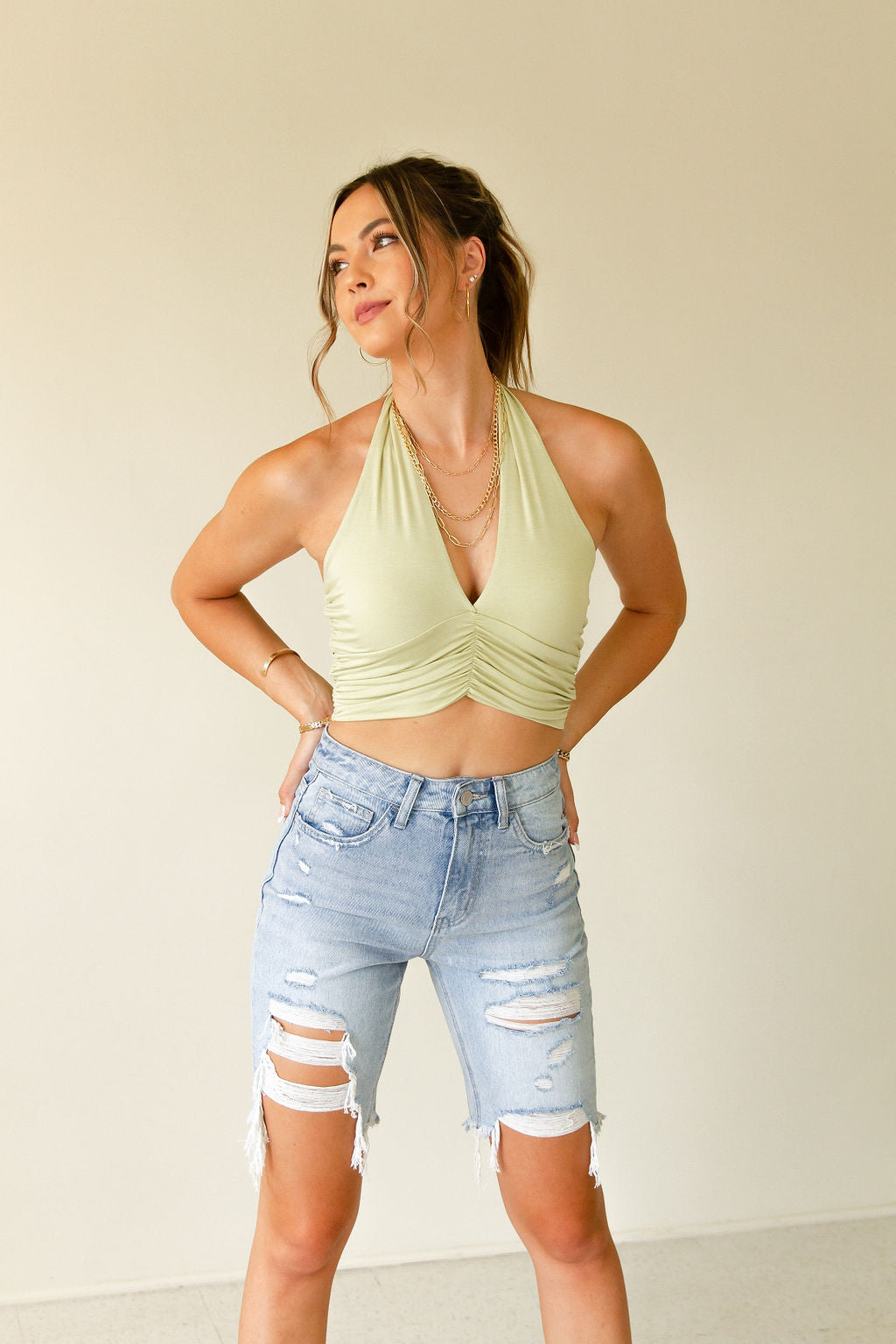 Better Love Distressed Denim Shorts